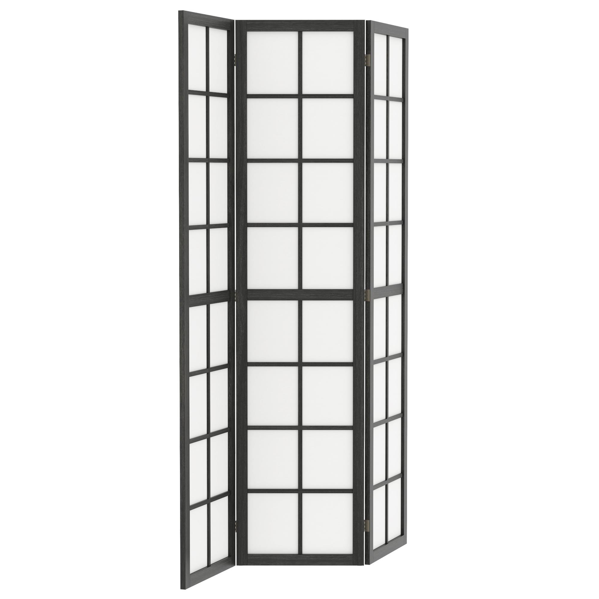 Black Pine 3 Panel Divider, 66.9 in High