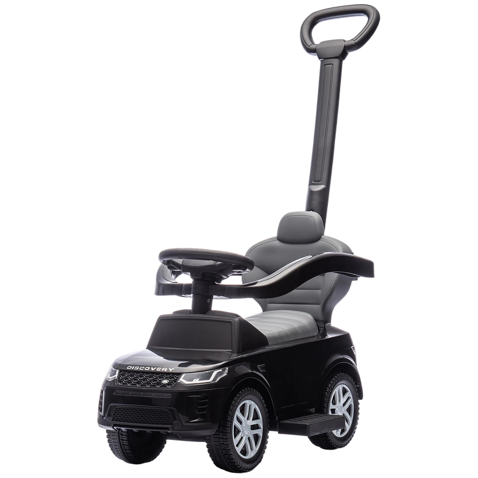 Black 2-in-1 Toddler Push Car with Parent Handle