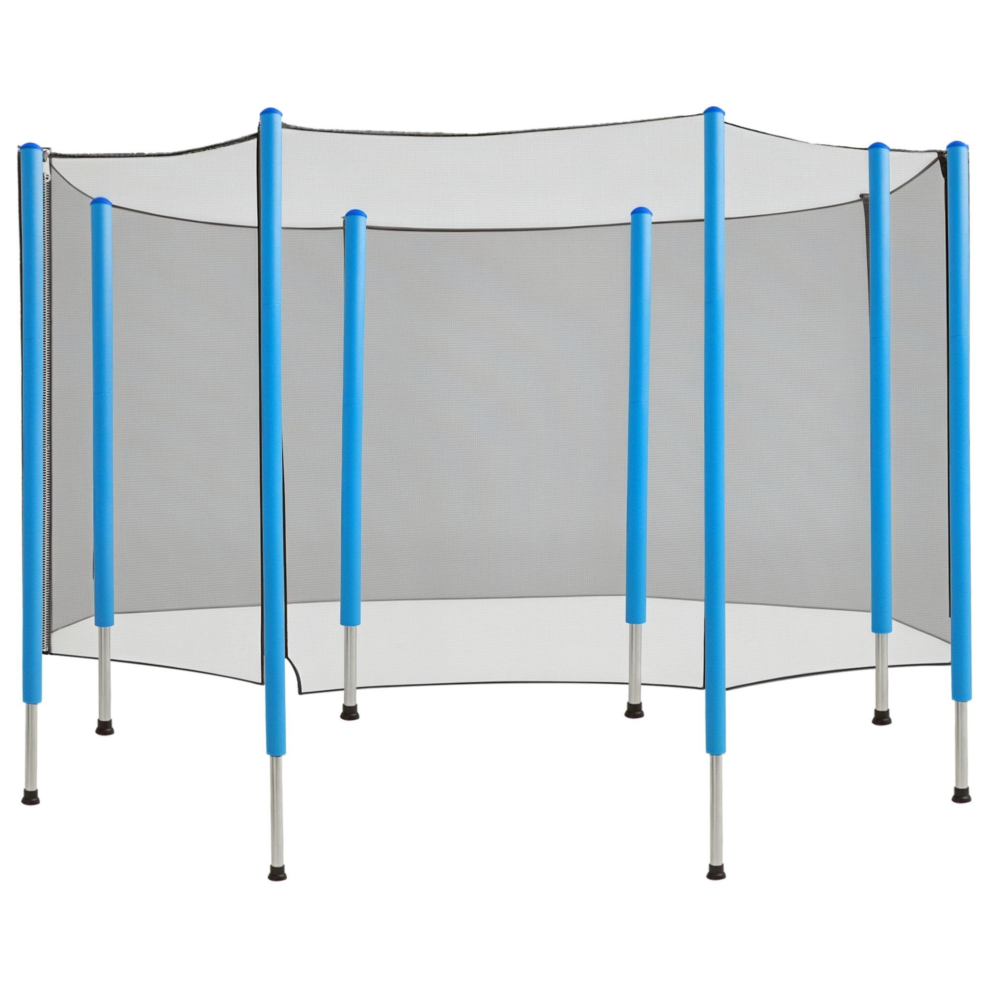 12 ft black trampoline net with 8 poles