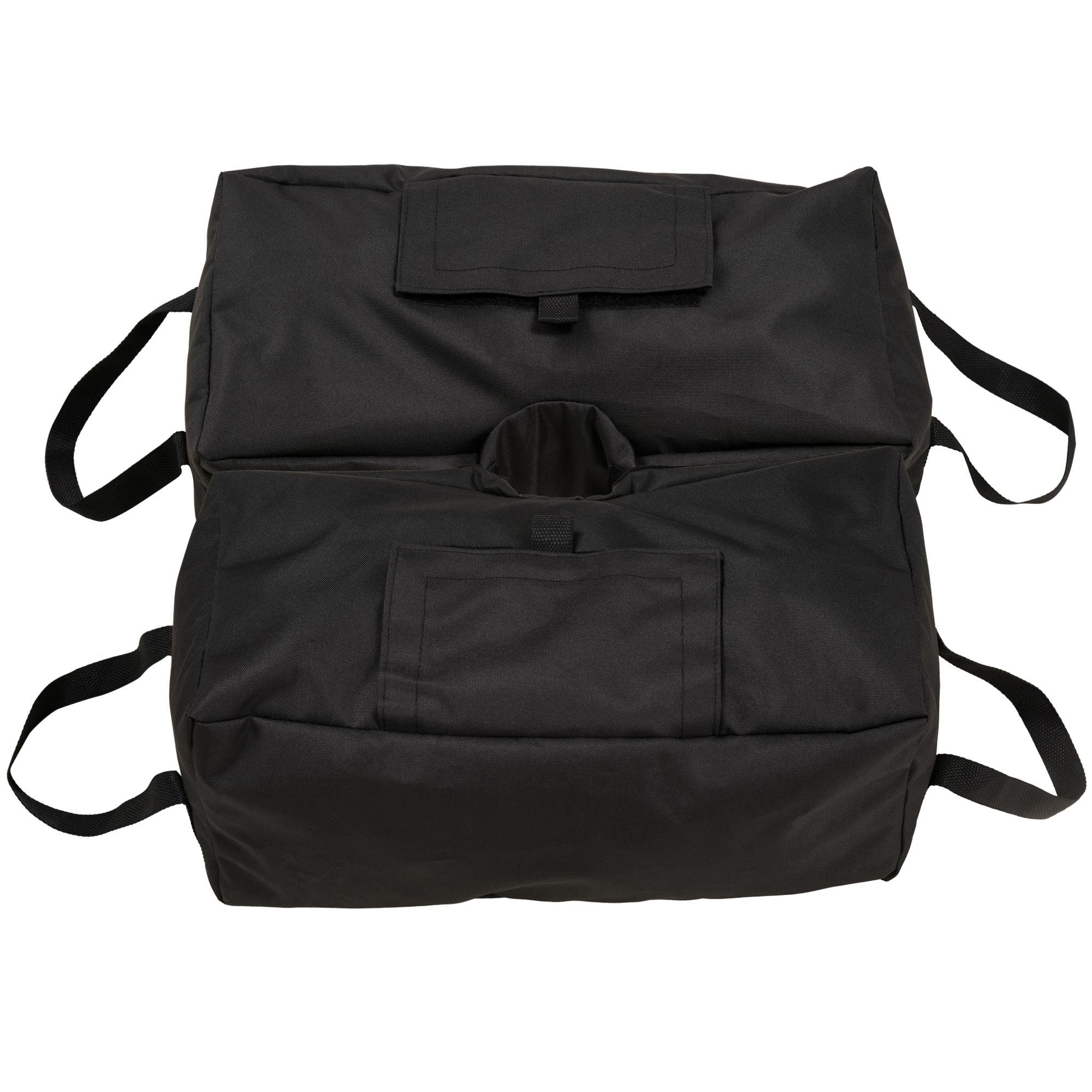 Black Oxford Fabric Umbrella Weights, 110 lb Sand Capacity