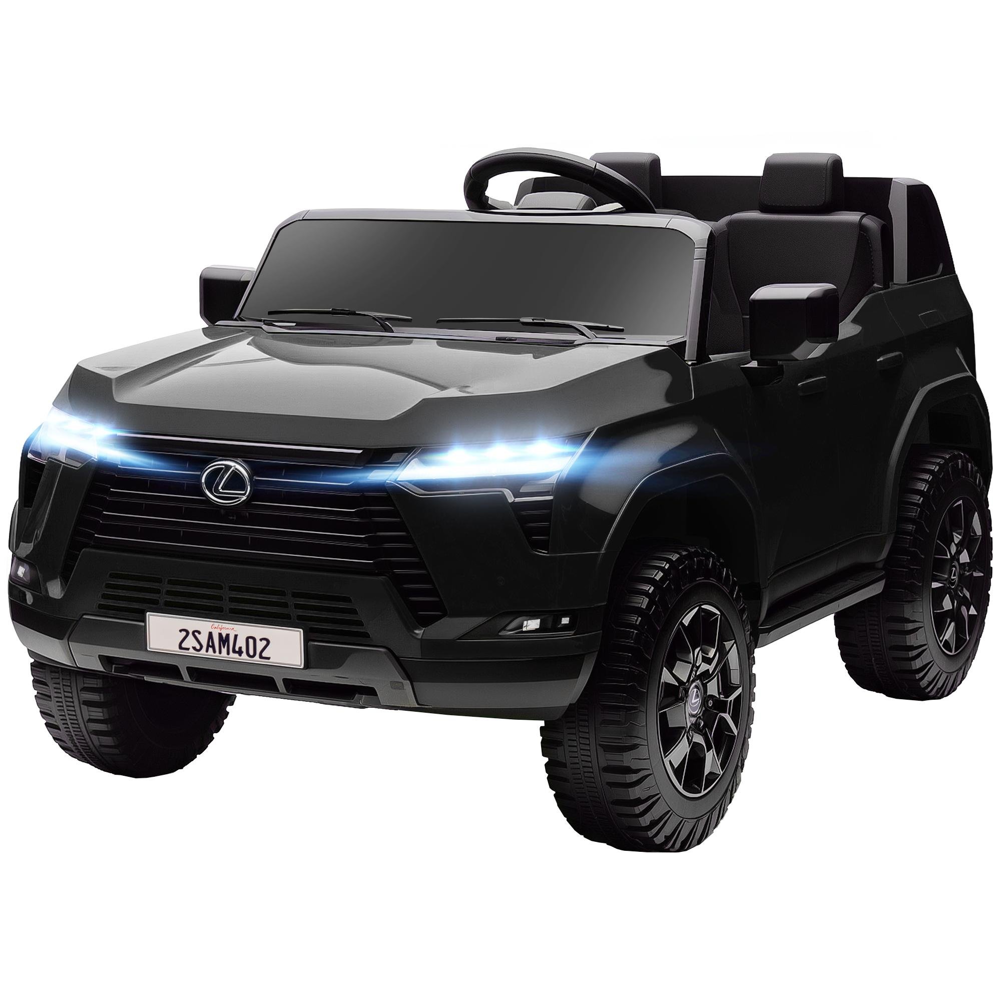 Black 12V Two Seat SUV Kids Ride-On Car with Remote