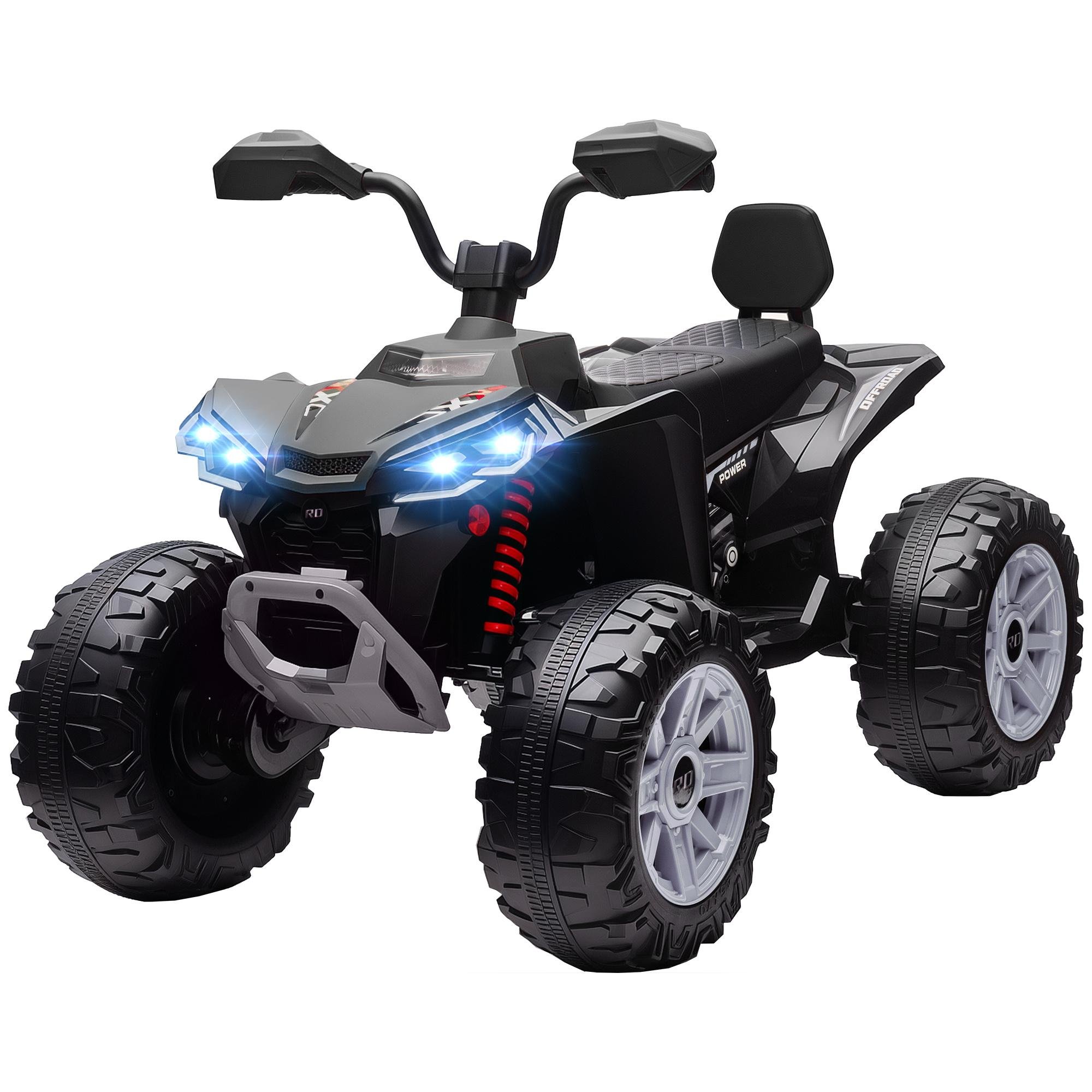 Black 24V Two Seat ATV with Dual Motors
