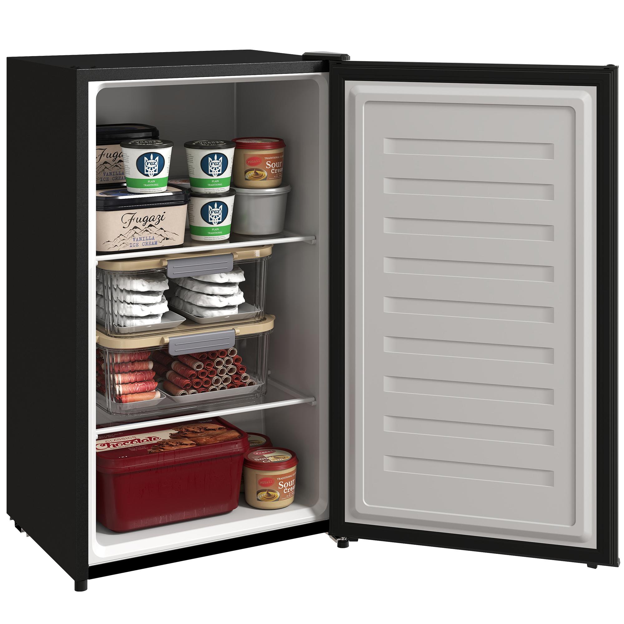 Black 2.1 Cu Ft Freezer with Reversible Door