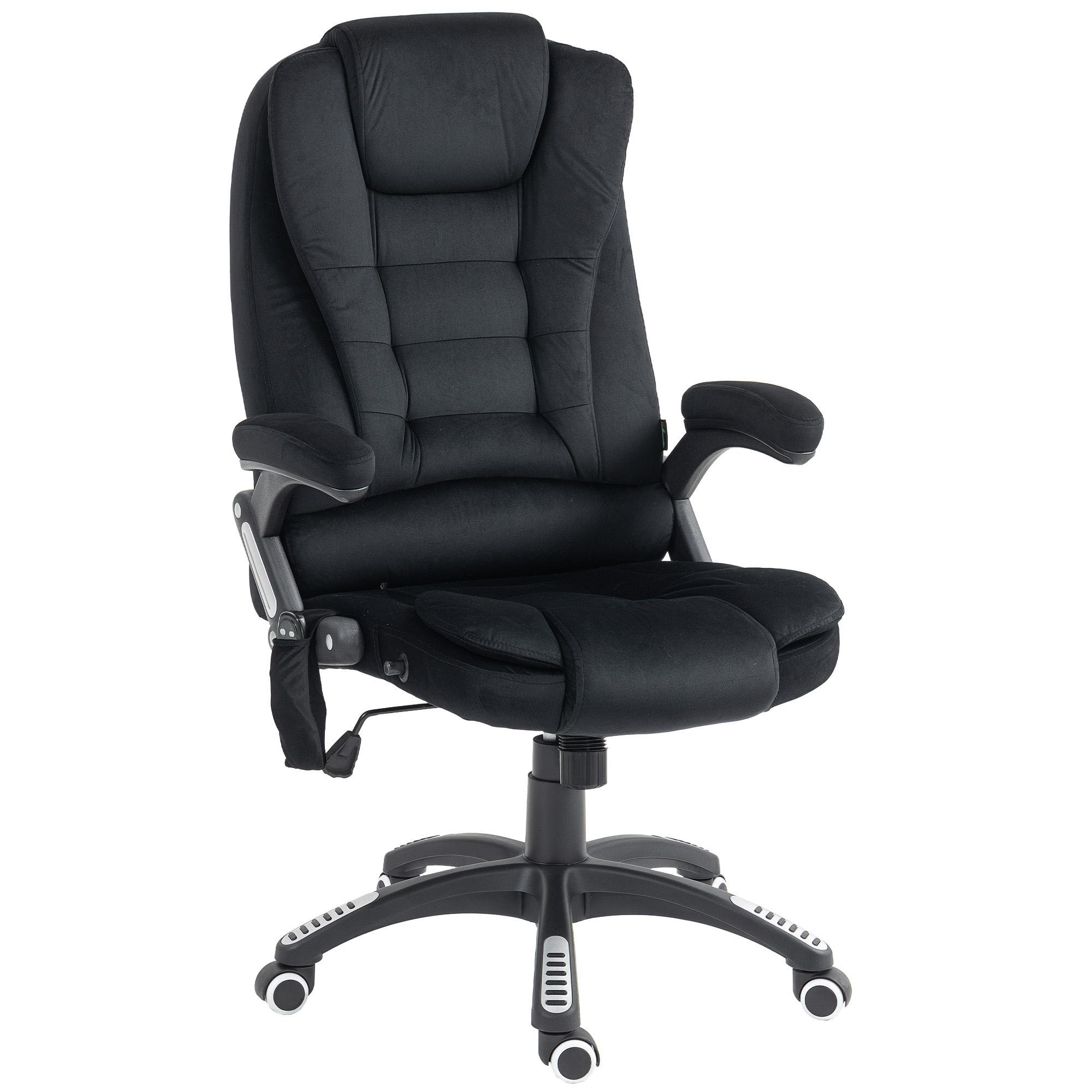 Black Velvet Vibration Office Chair with 6 Massage Points