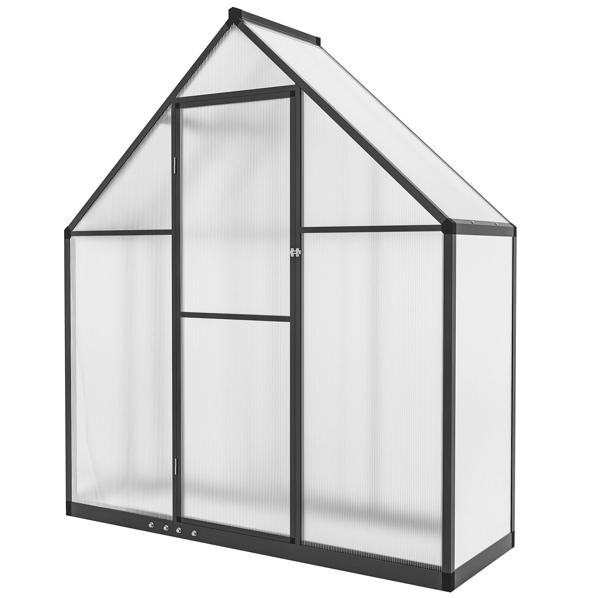 Black 5.5 x 2 Greenhouse with Quick Assembly Frame