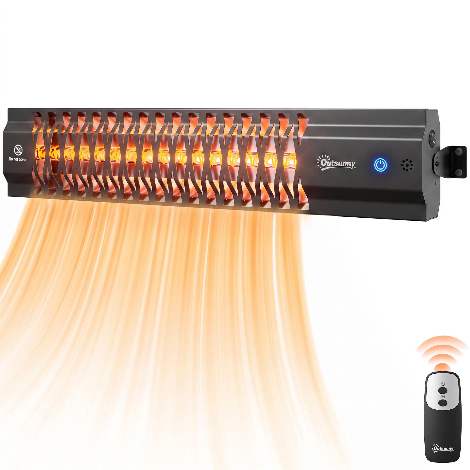Carbon Fibre Patio Heater, 1500 W Wall-Mounted Outdoor