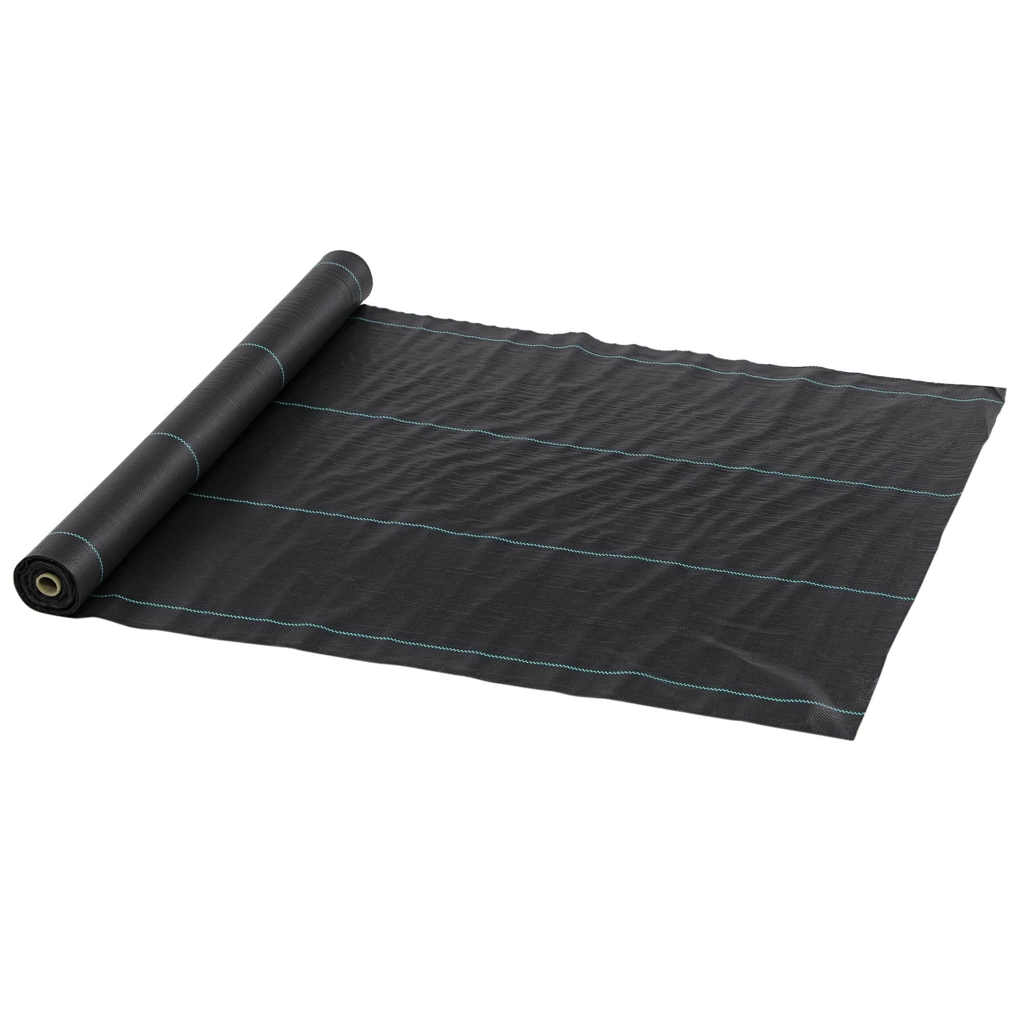 3ft x 164ft Weed Barrier, Black PP Fabric for Gardens