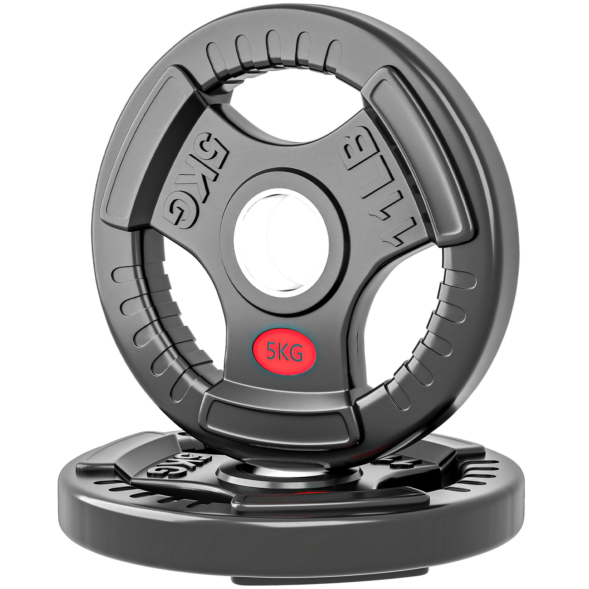 5 kg steel grip plates with PVC coating, 2-piece set