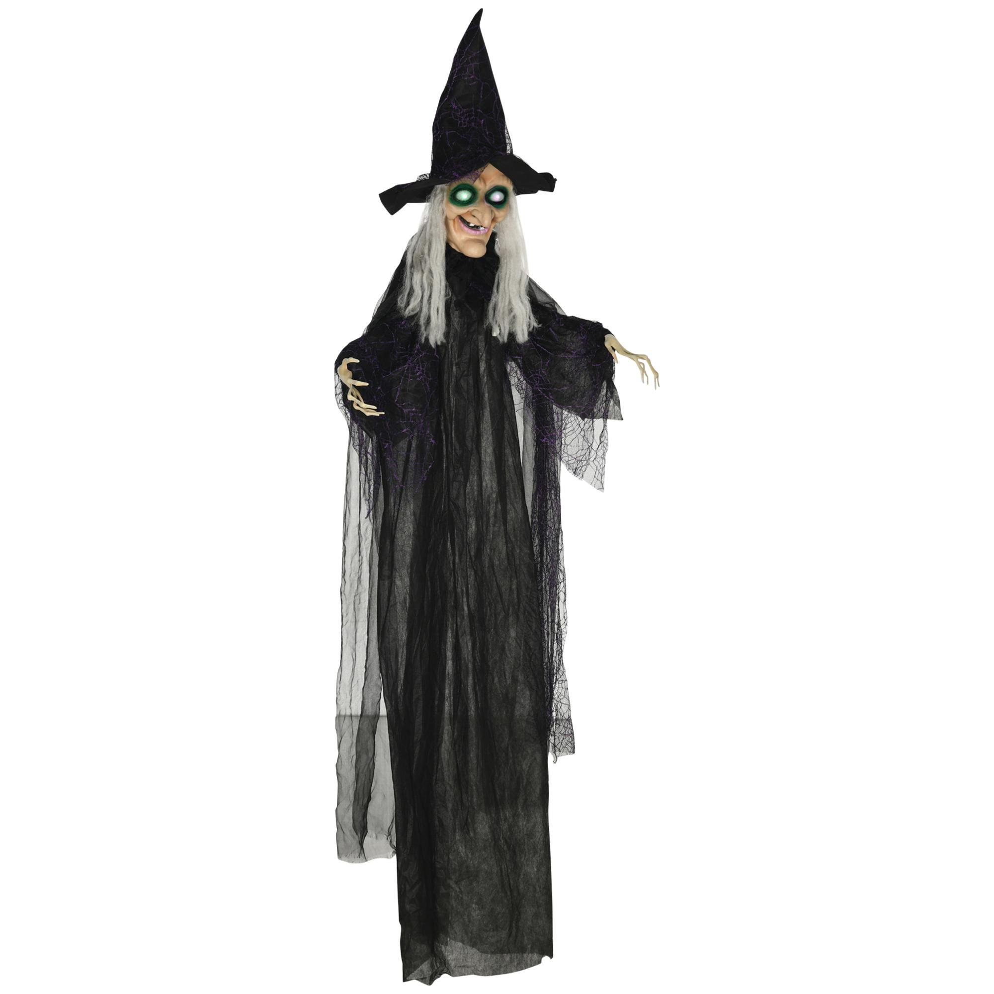 6 ft Lighted Witch Decoration with Sound Activation