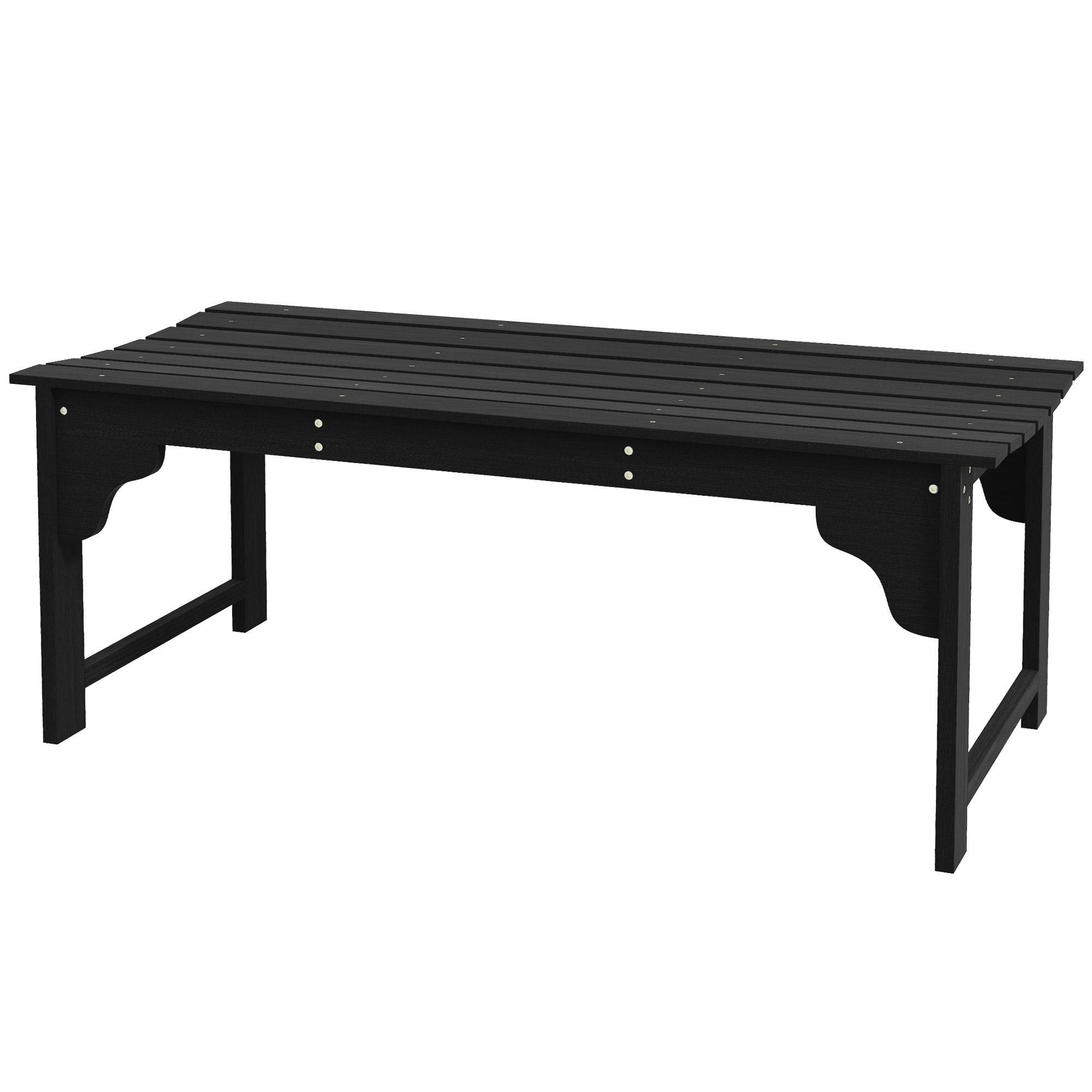 Black Poplar Garden Bench, Slatted Two-Seater