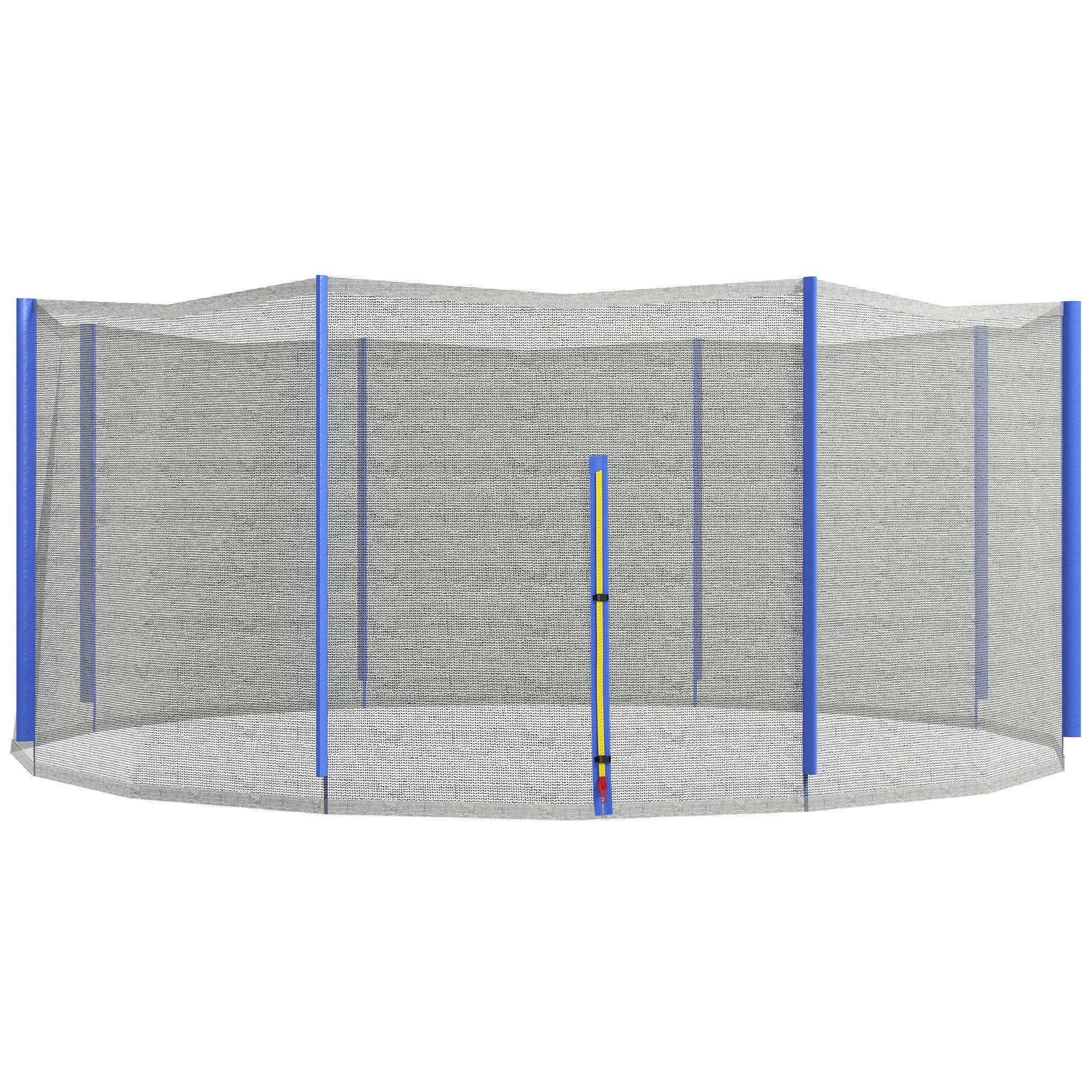 Blue PE 12ft Trampoline Net with Zippered Entrance