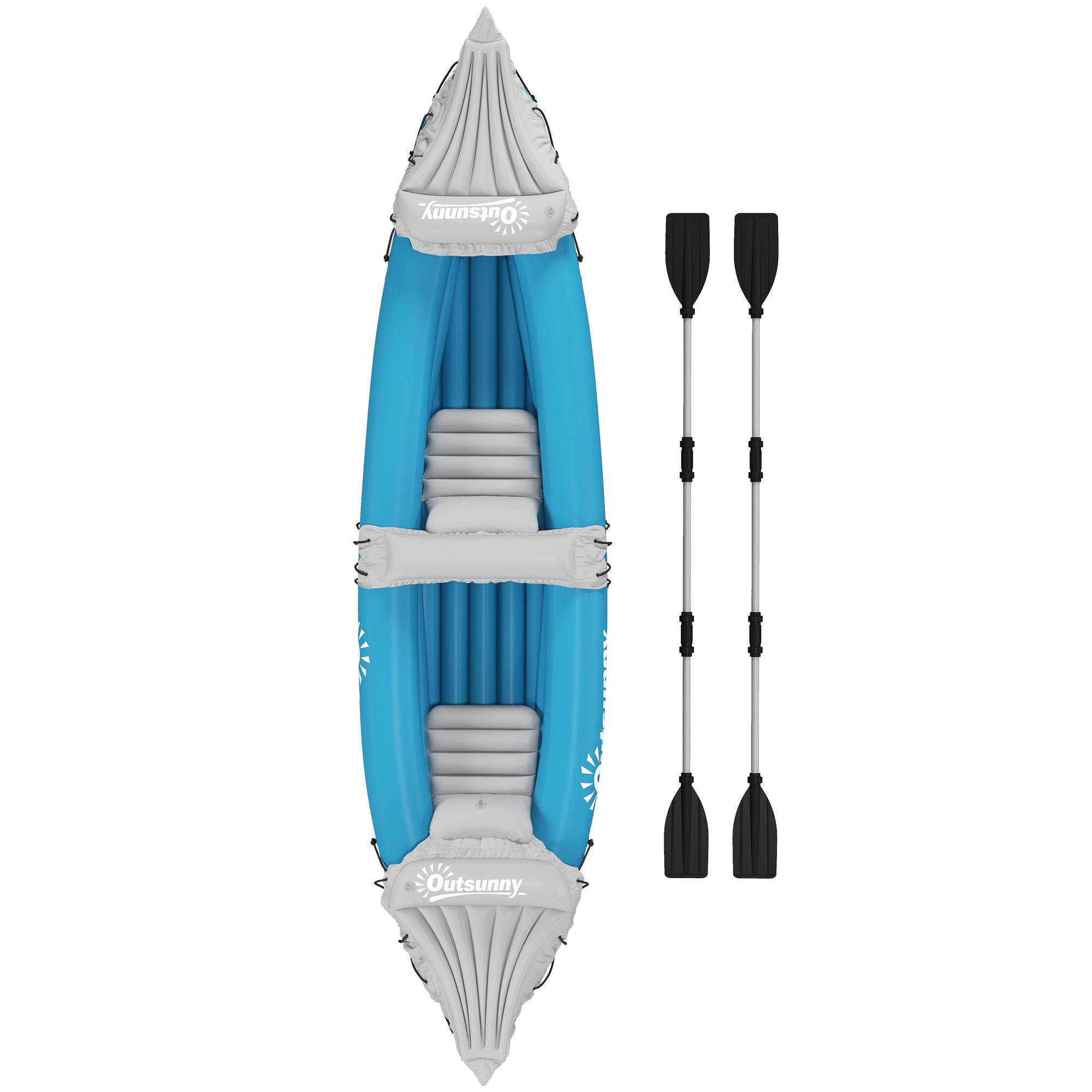 2-Person Blue Inflatable Kayak with 400 lb Capacity