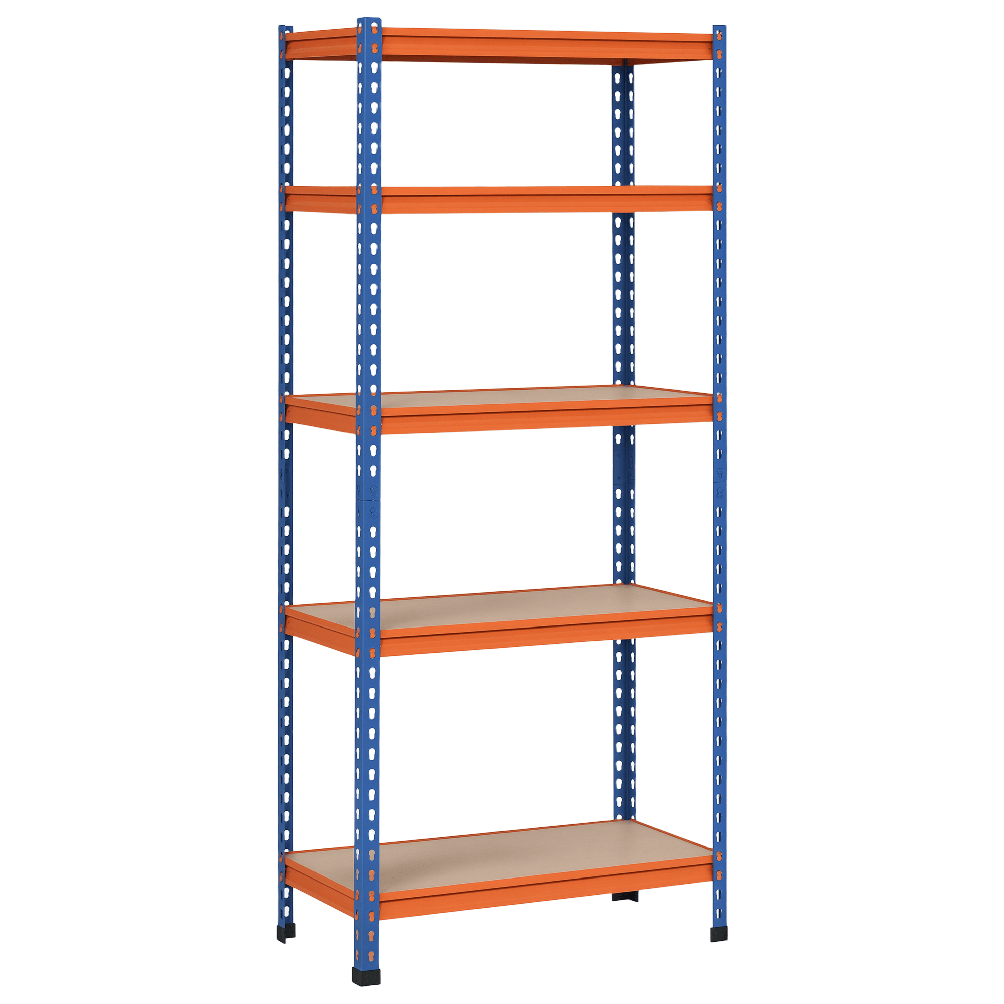 Blue Orange 5 Tier Shelf, Adjustable Garage Storage