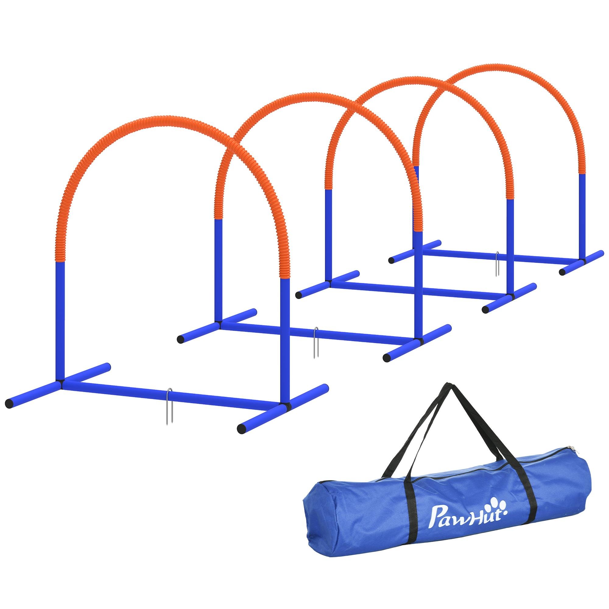 Blue Four-Piece Dog Agility Set for Senior Dogs