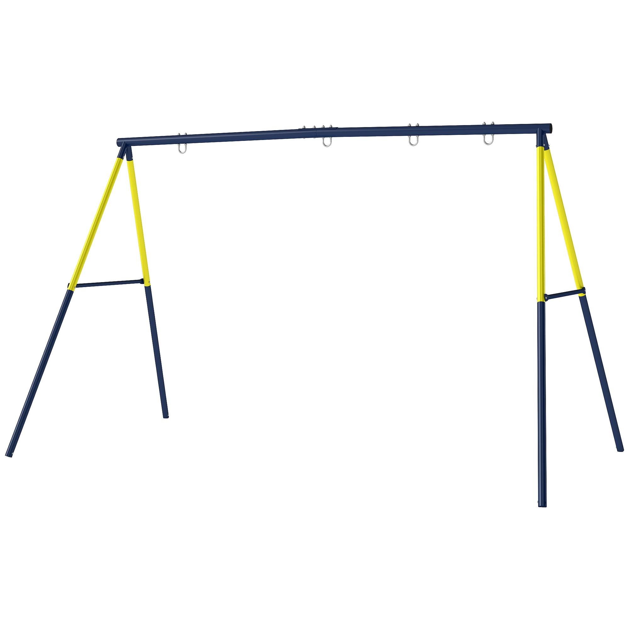Blue Metal Swing Frame, 150 kg Capacity for Kids