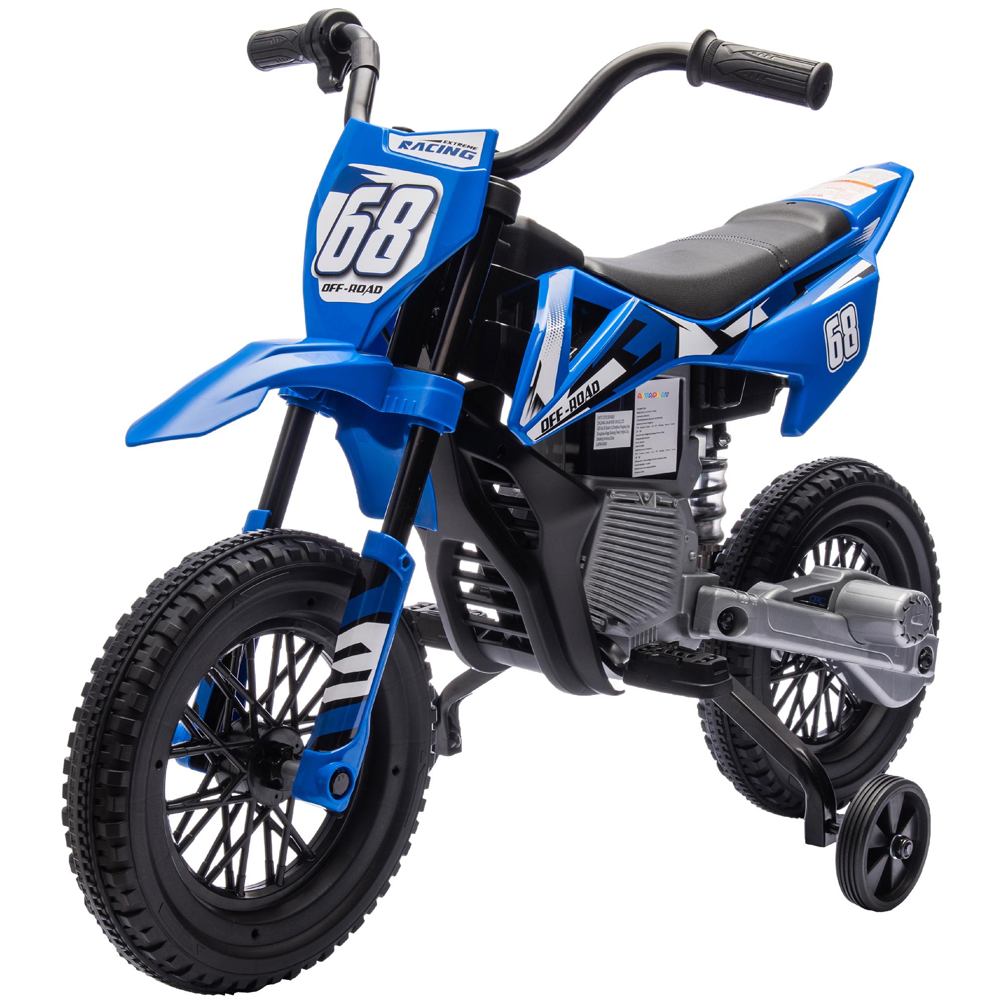 Blue Kids Dirt Bike with Twist Throttle and Music