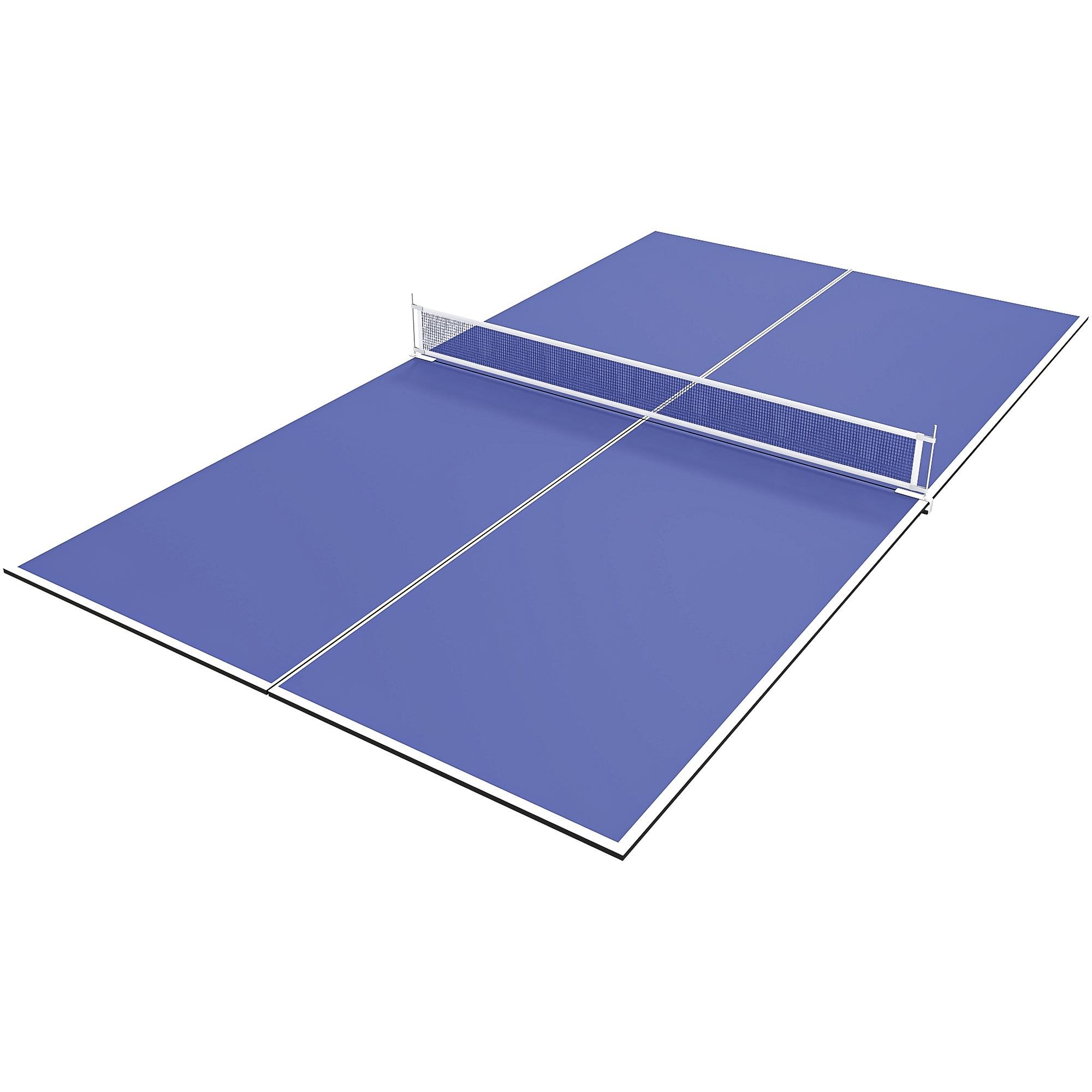 Blue Folding Ping Pong Top, 9 ft Table Tennis Conversion