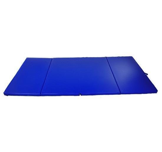 Blue 4 ft Gymnastics Mat, 2-Inch Folding PU Surface