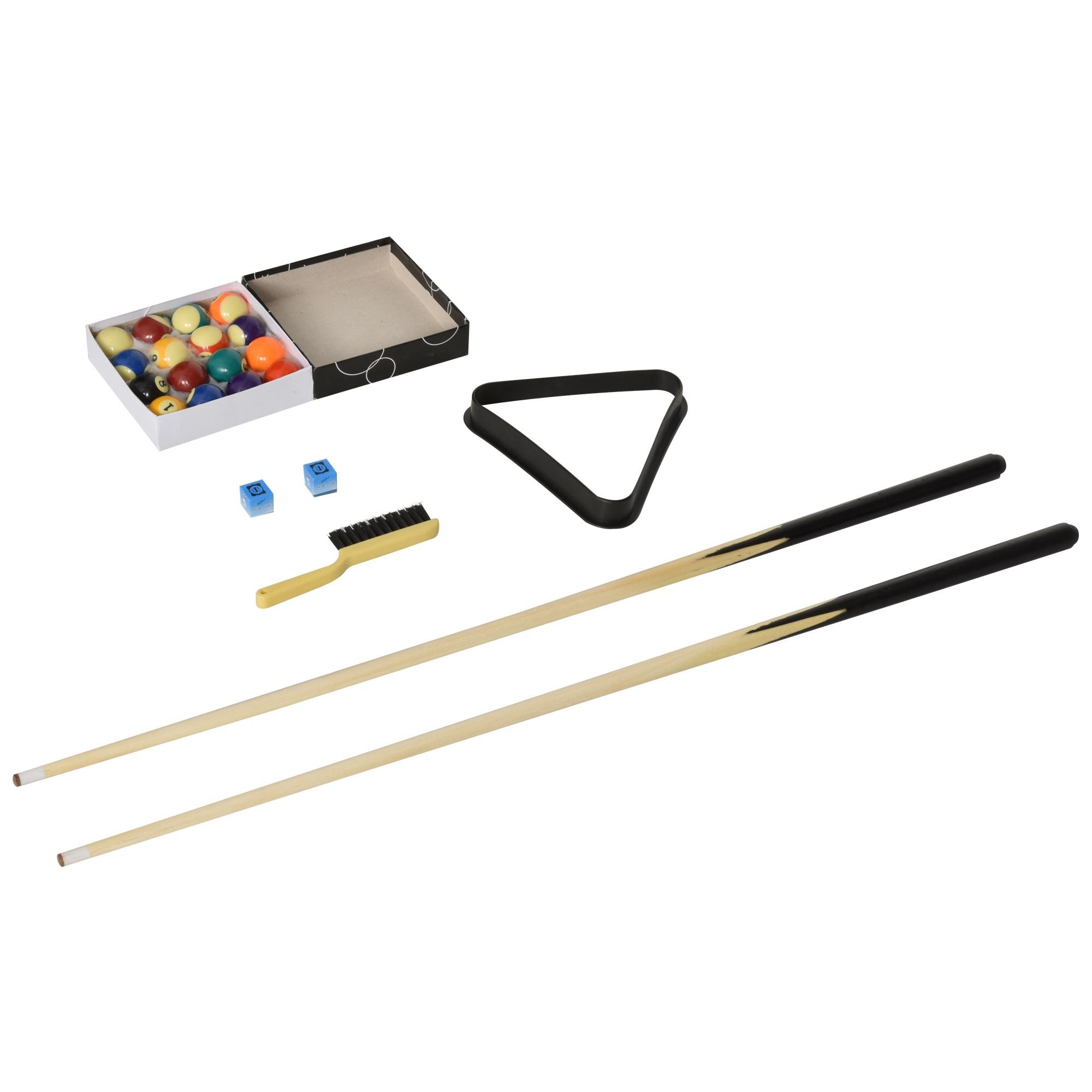 Blue Folding Mini Pool Table with Complete Set, 55.1 in