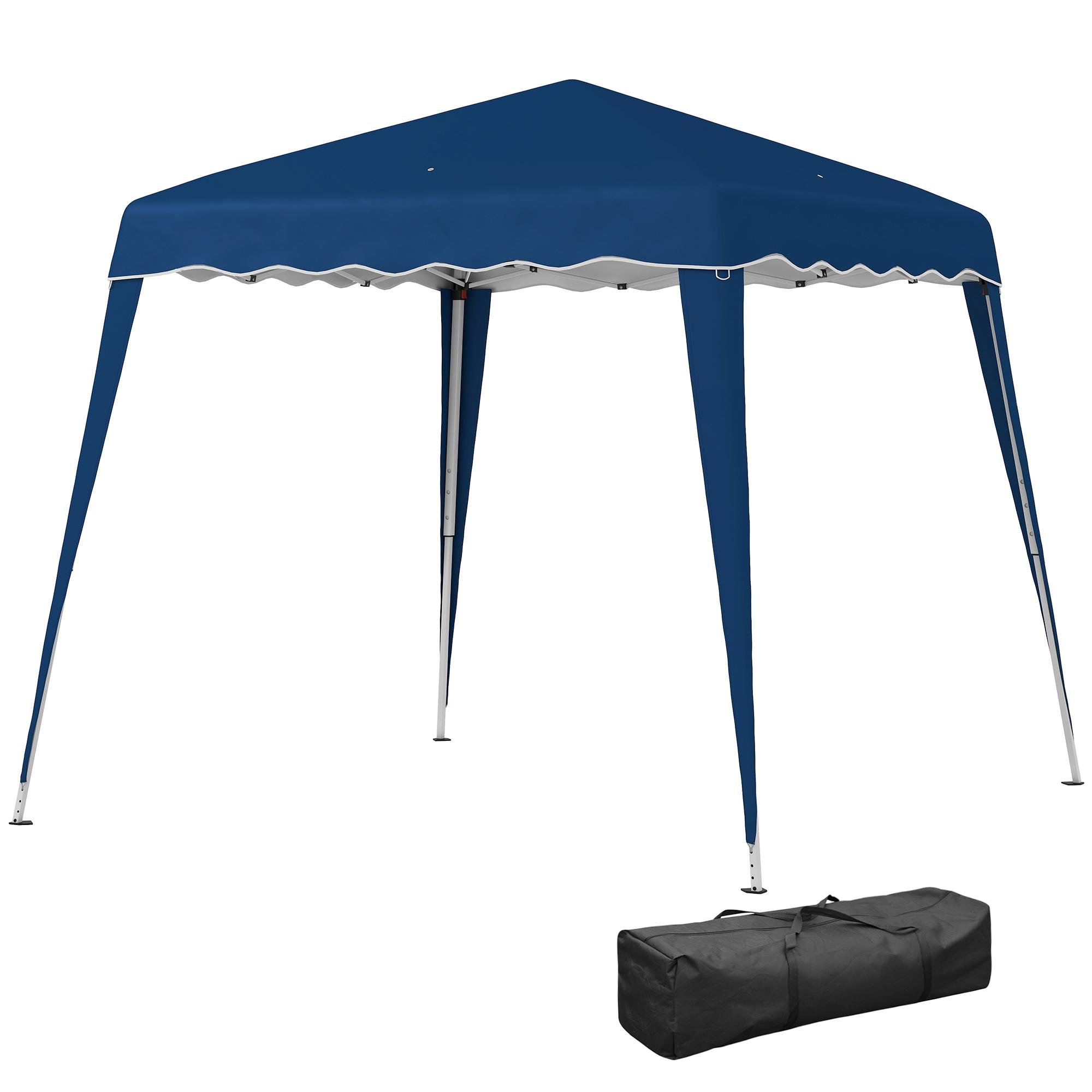 Blue Portable Pop Up Canopy, 94.5-Inch Outdoor Shelter