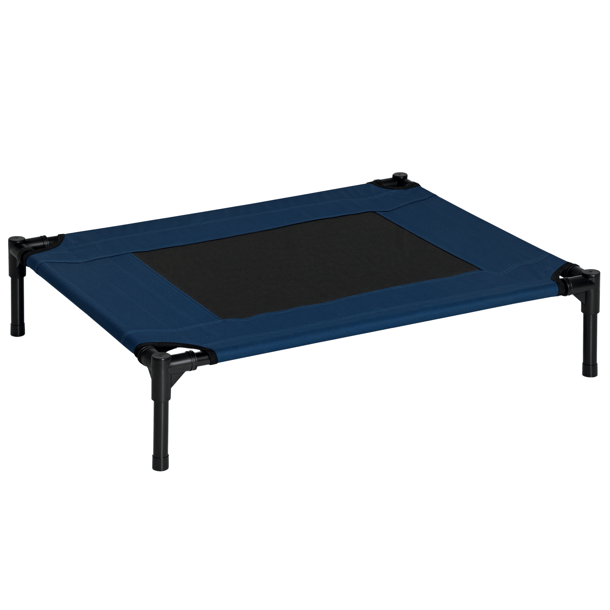 Blue Raised Dog Bed with Carry Bag for Medium Dogs