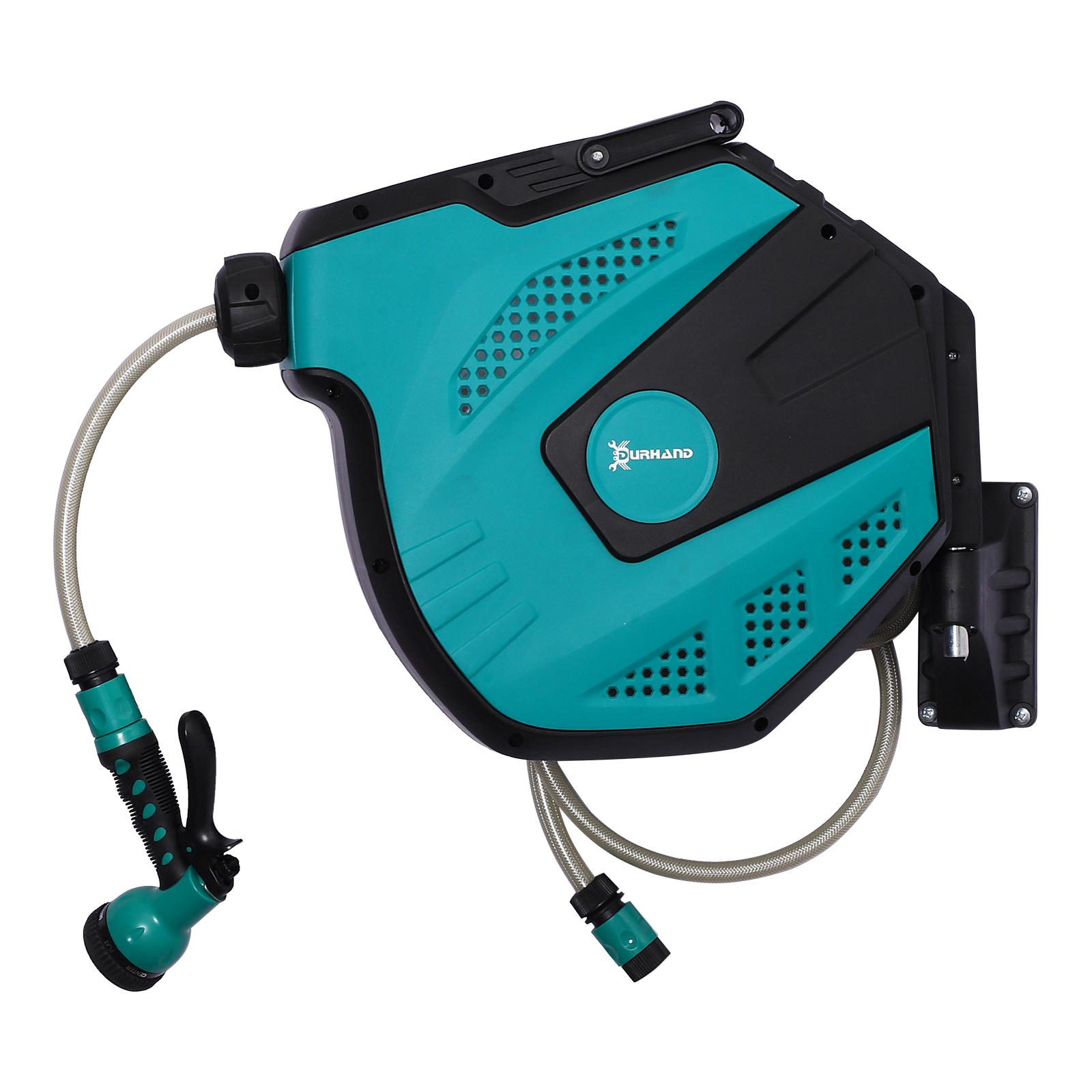 Blue Retractable Hose Reel with 49.2 ft Hose