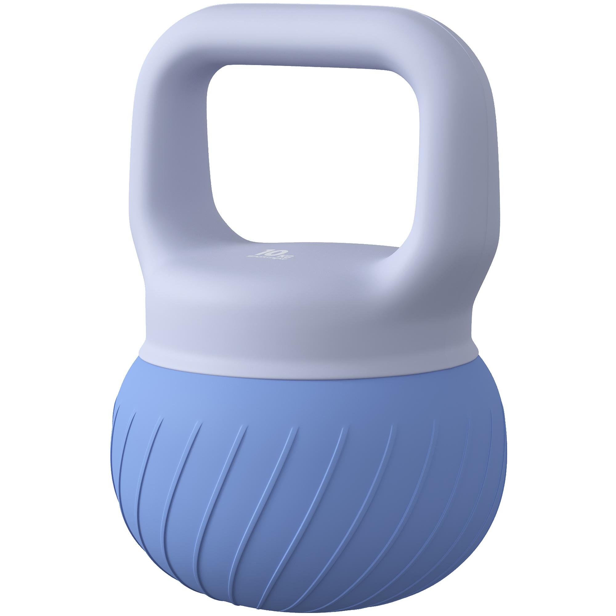 Blue 22 lb Soft Kettlebell with Wide Grip