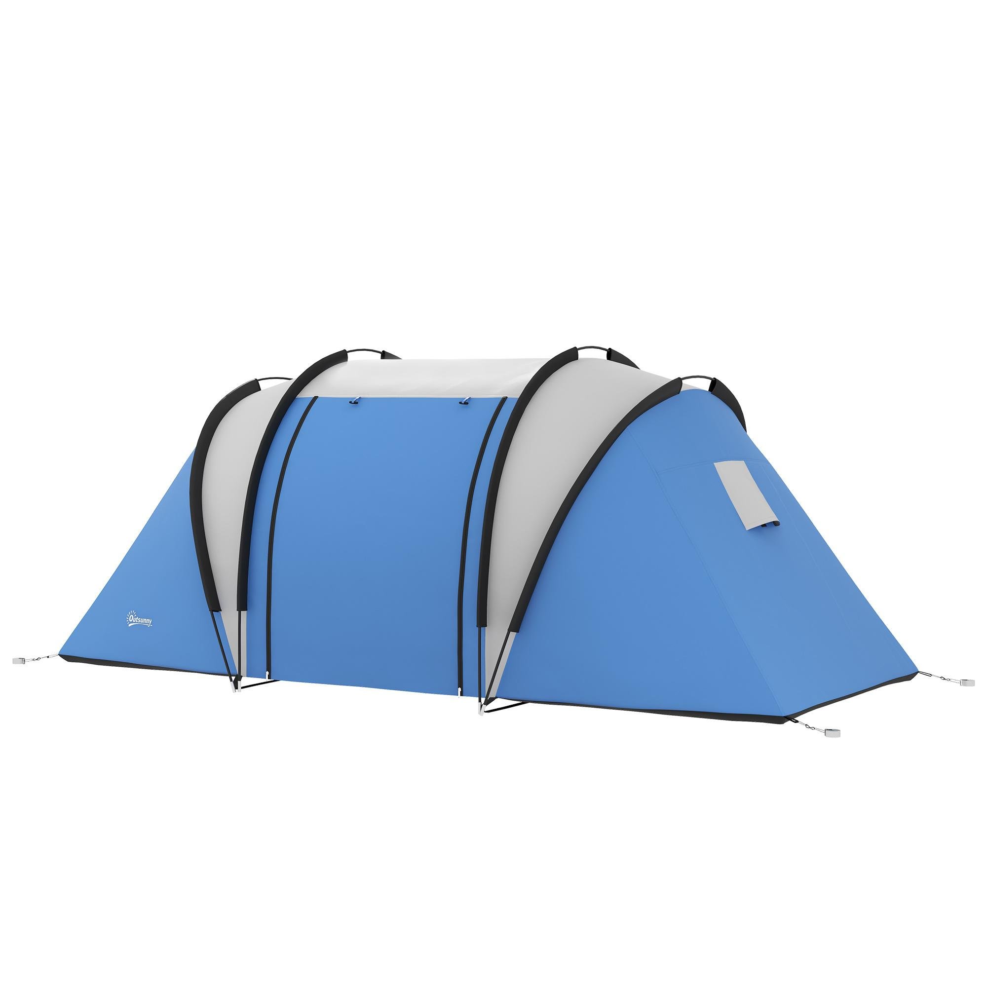 Blue Tunnel Family Tent with 3000mm Water-Resistant Coverage