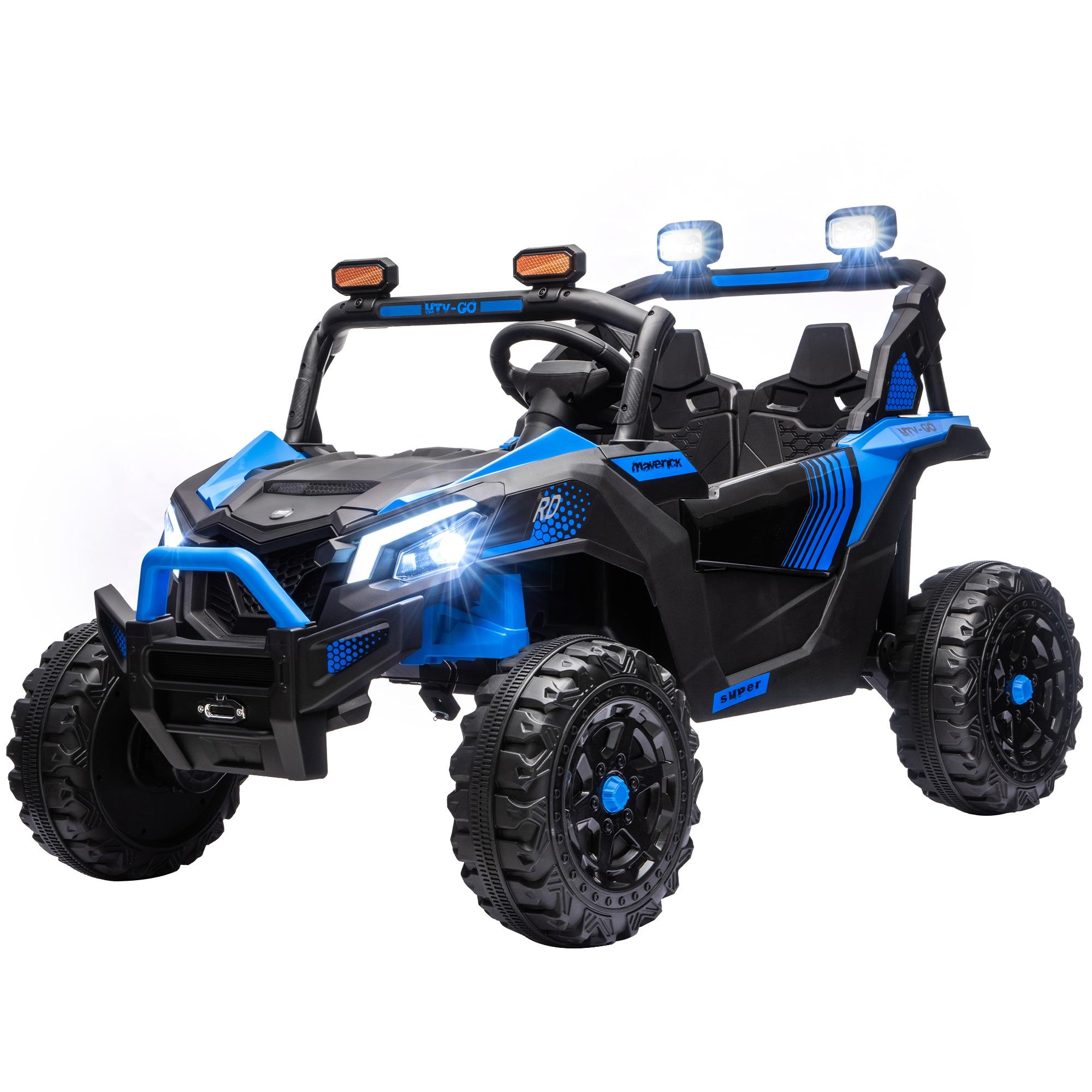 Blue 24V Ride-On UTV with Dual Motors, Two Seats