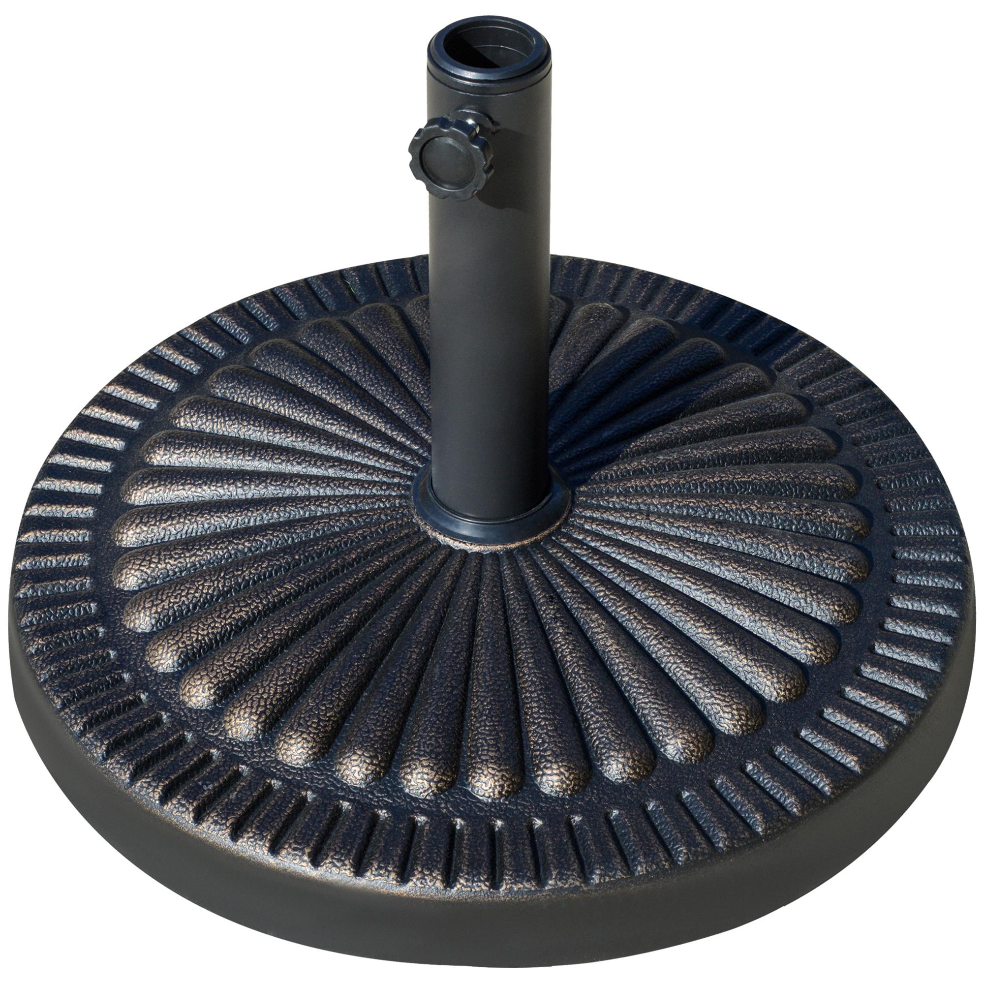Bronze Resin Umbrella Base with Decorative Pattern for 1.5"/1.9" Poles