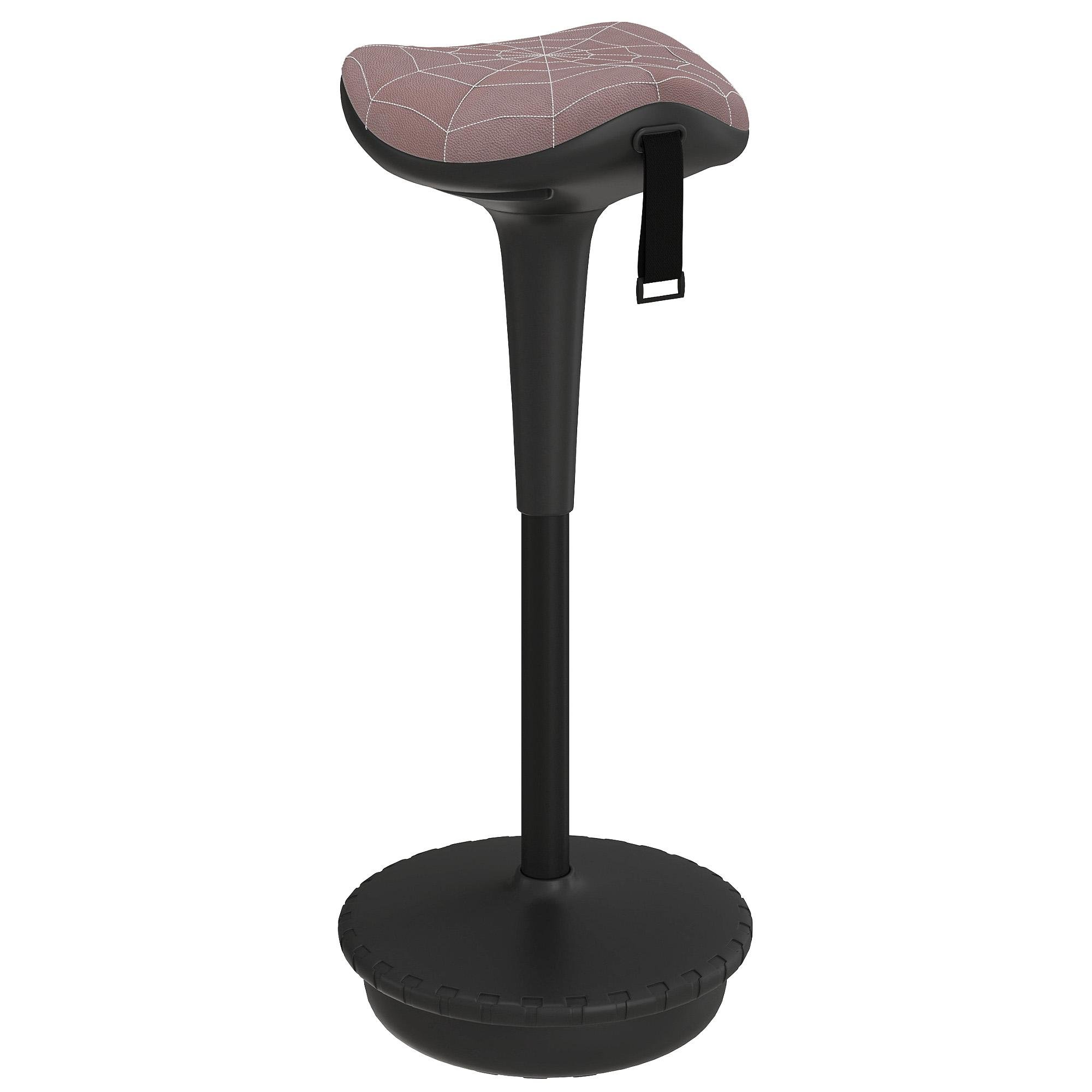 Brown Adjustable Wobble Stool for Active Sitting