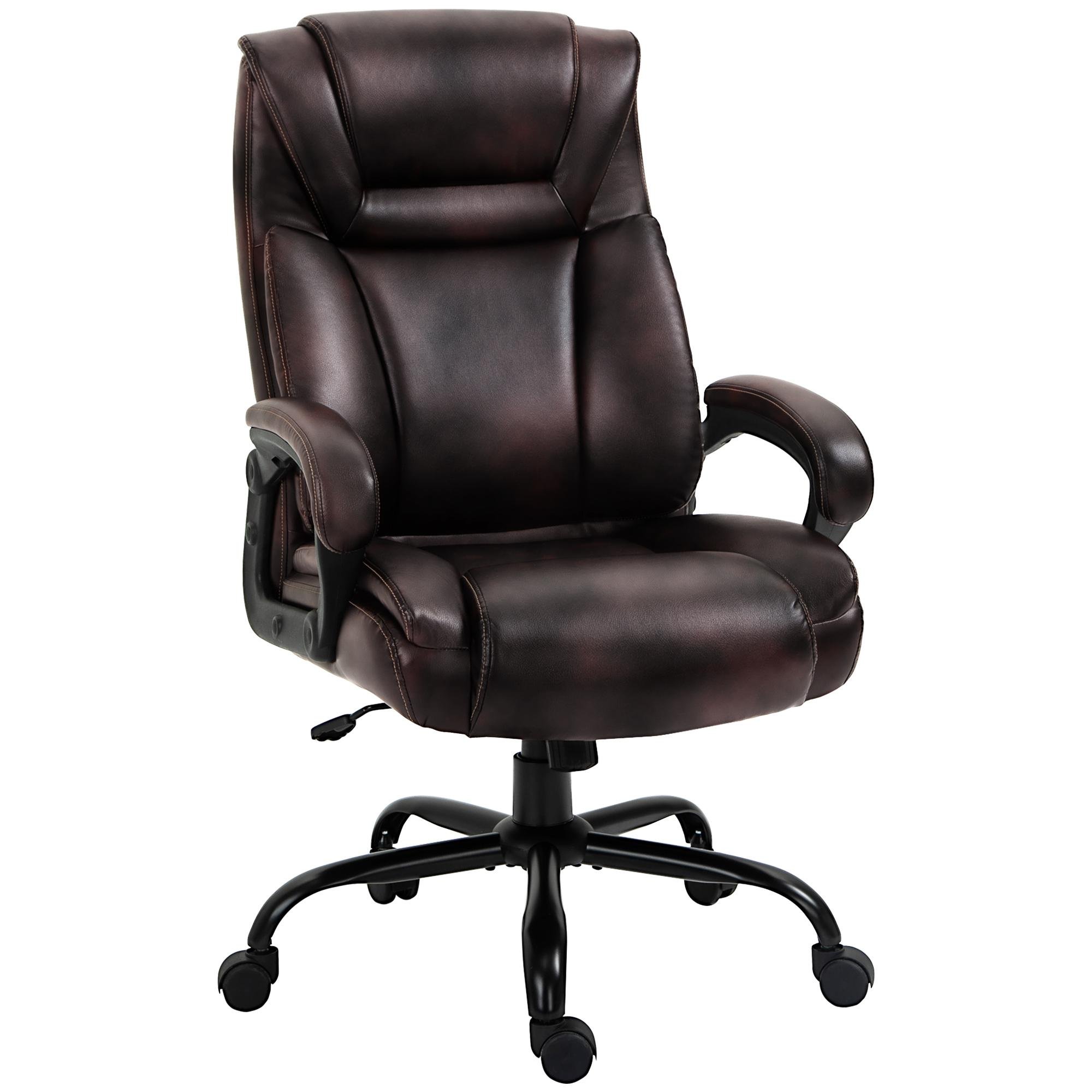 Brown 400 lb Executive Chair with Adjustable Height
