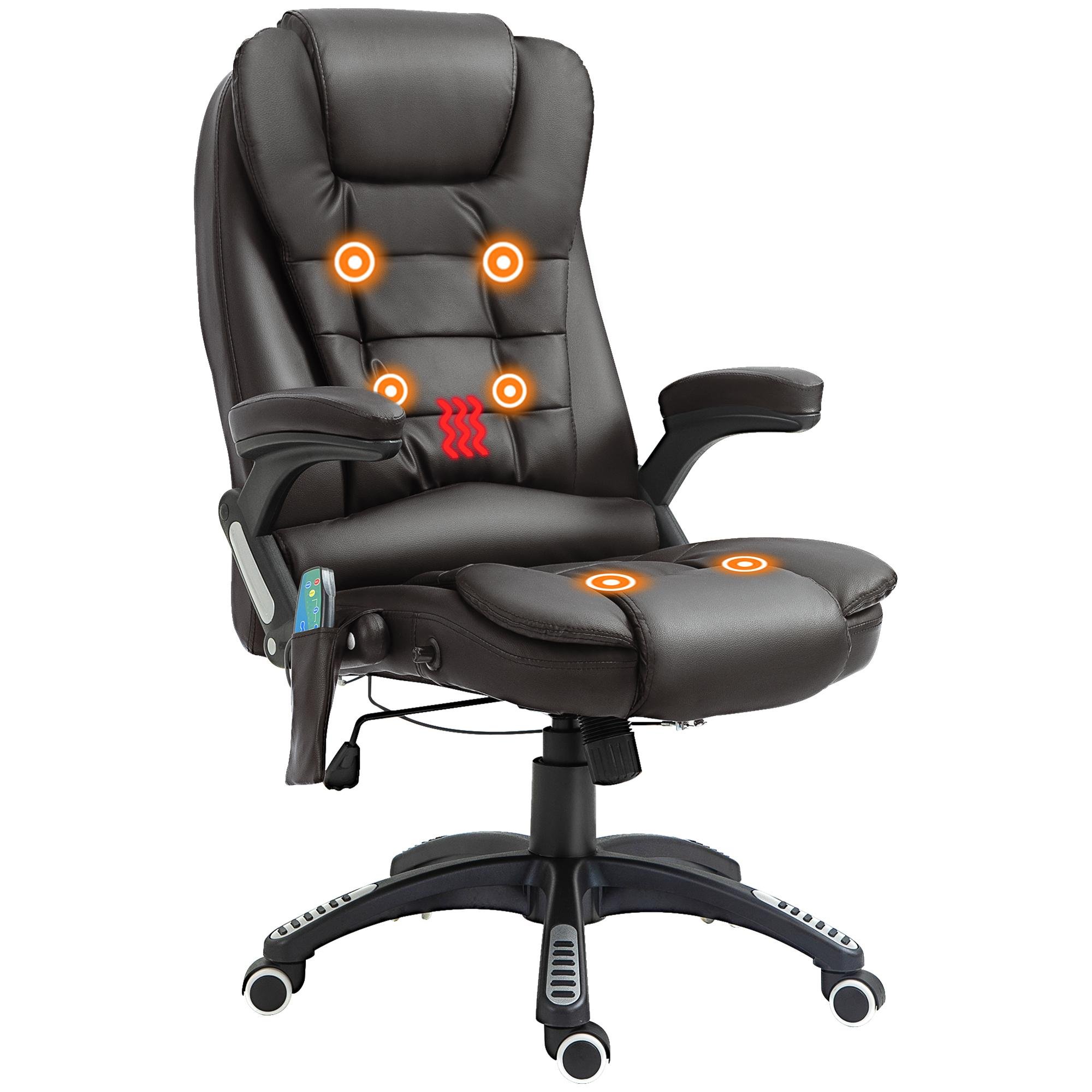 Brown Heated Massage Chair for Executive Office