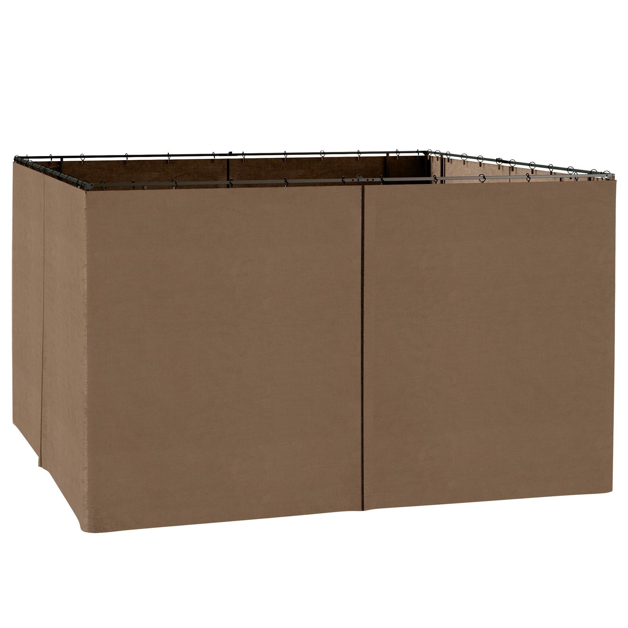 Brown 10x12 Gazebo Sidewalls with Hooks and C Rings