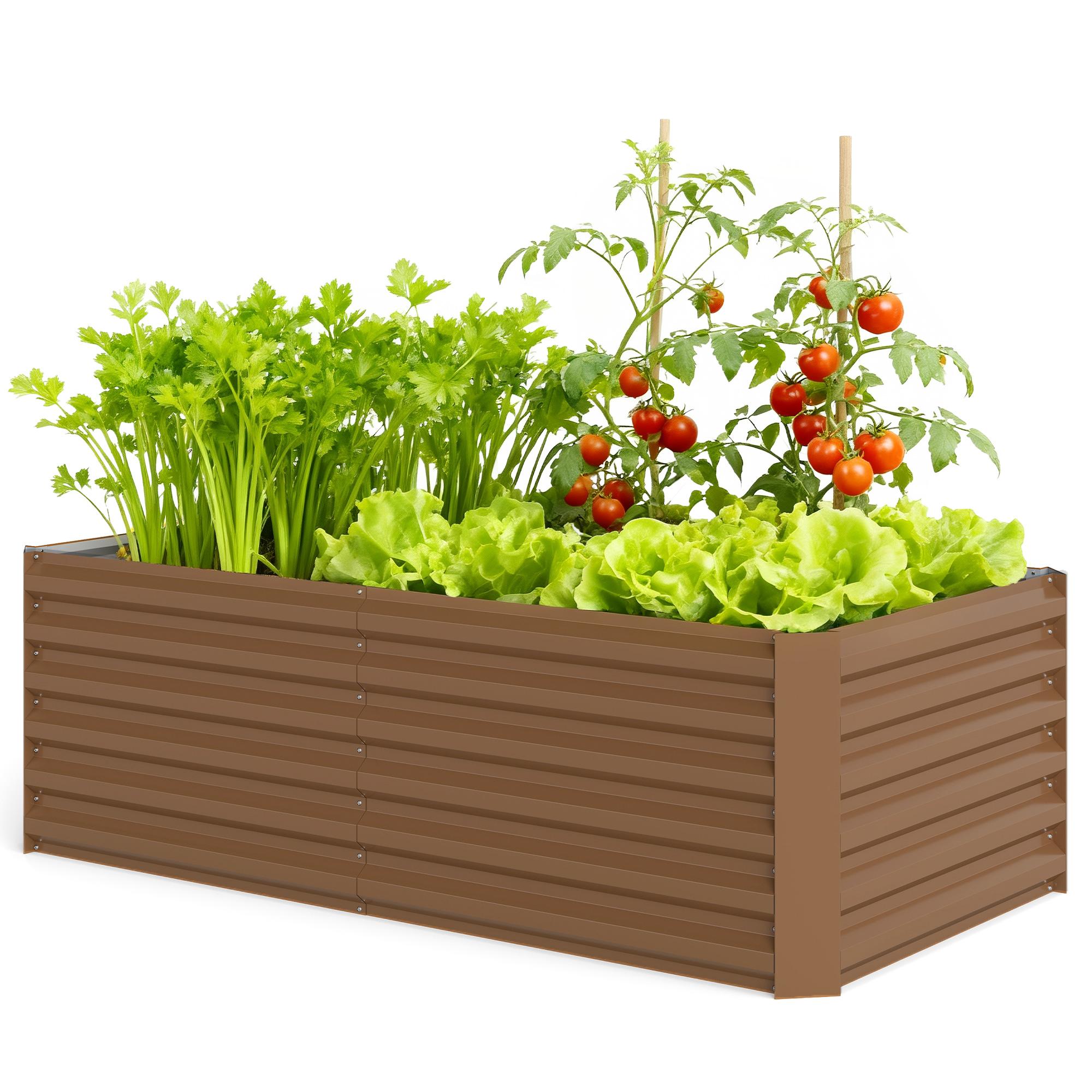 brown deep galvanized planter, 22.6 in Raised Bed