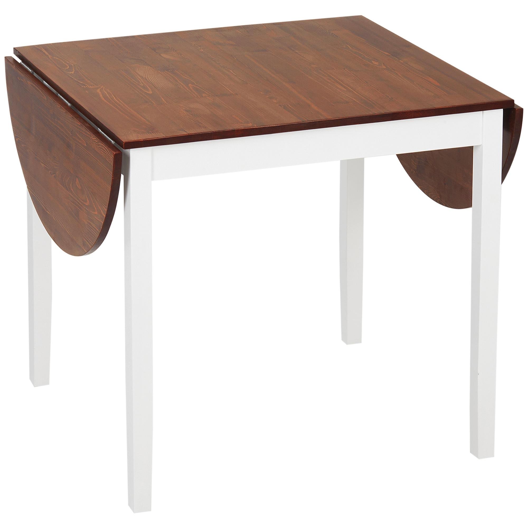 Pinewood Folding Dining Table with Two Drop Leaves