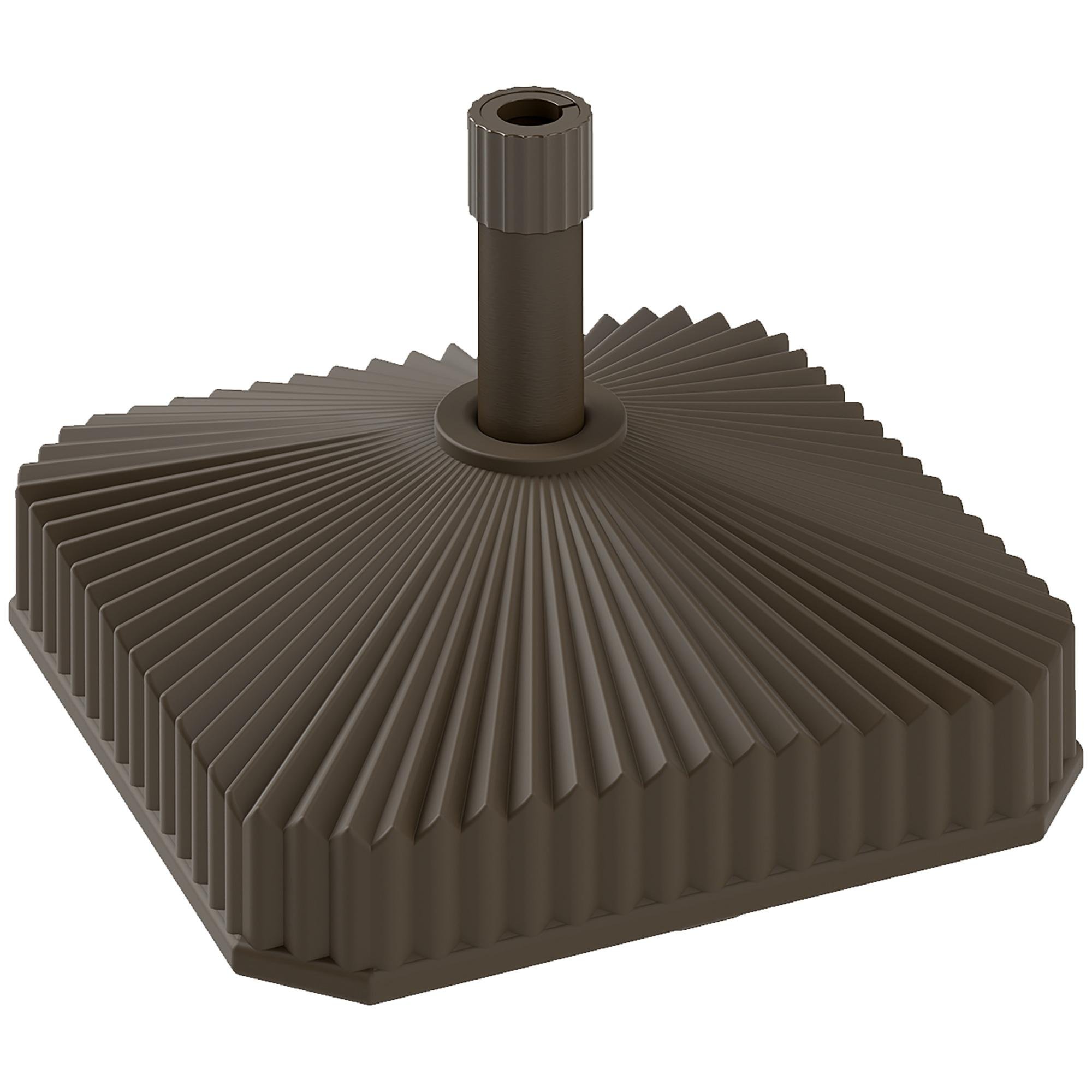 Brown Fillable Umbrella Base, 17.7-Inch Patio Stand