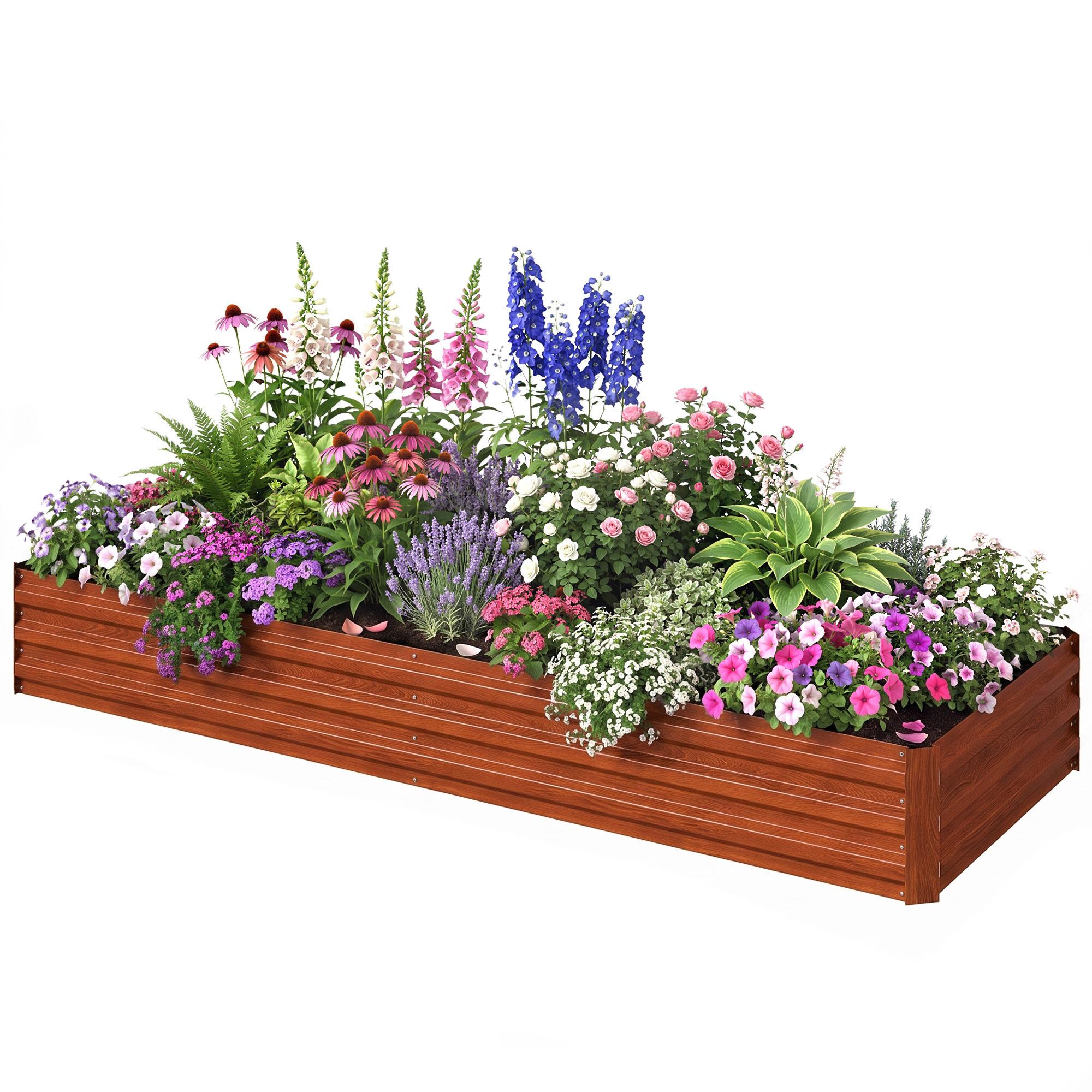 Brown wood effect bed with open bottom, 8 x 3 ft