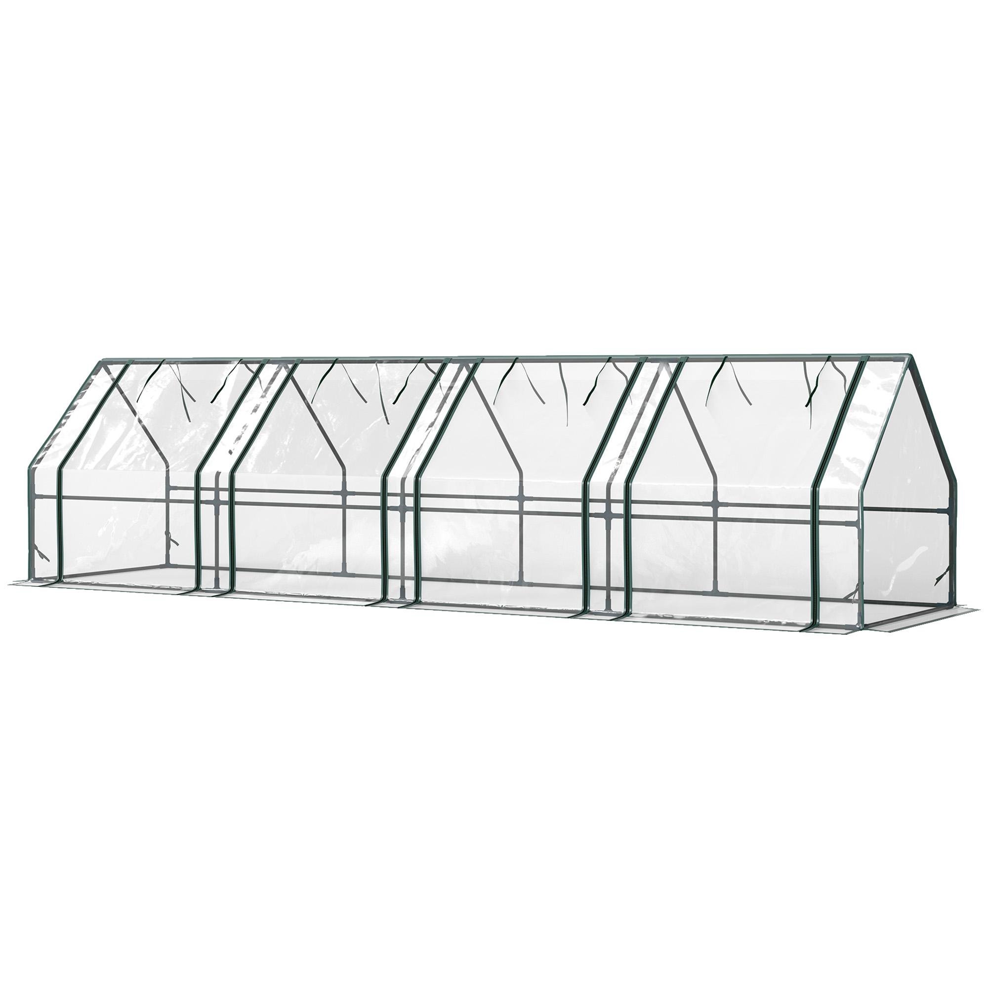 Clear PVC Mini Greenhouse with Four Roll-Up Doors