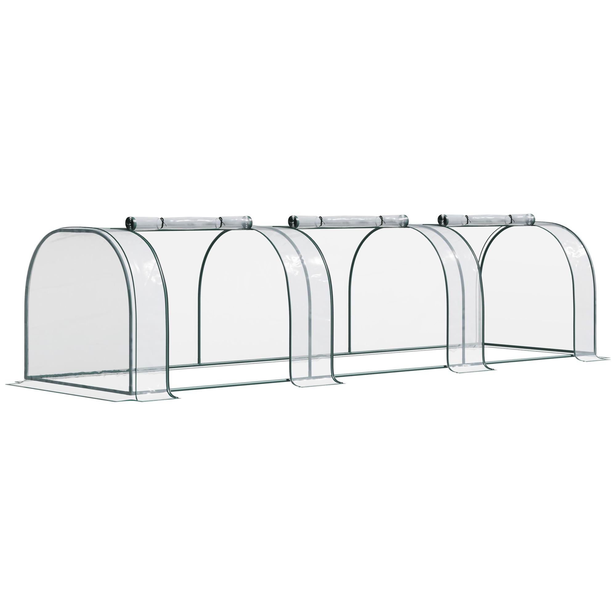Dark Green Mini Greenhouse with Steel Frame