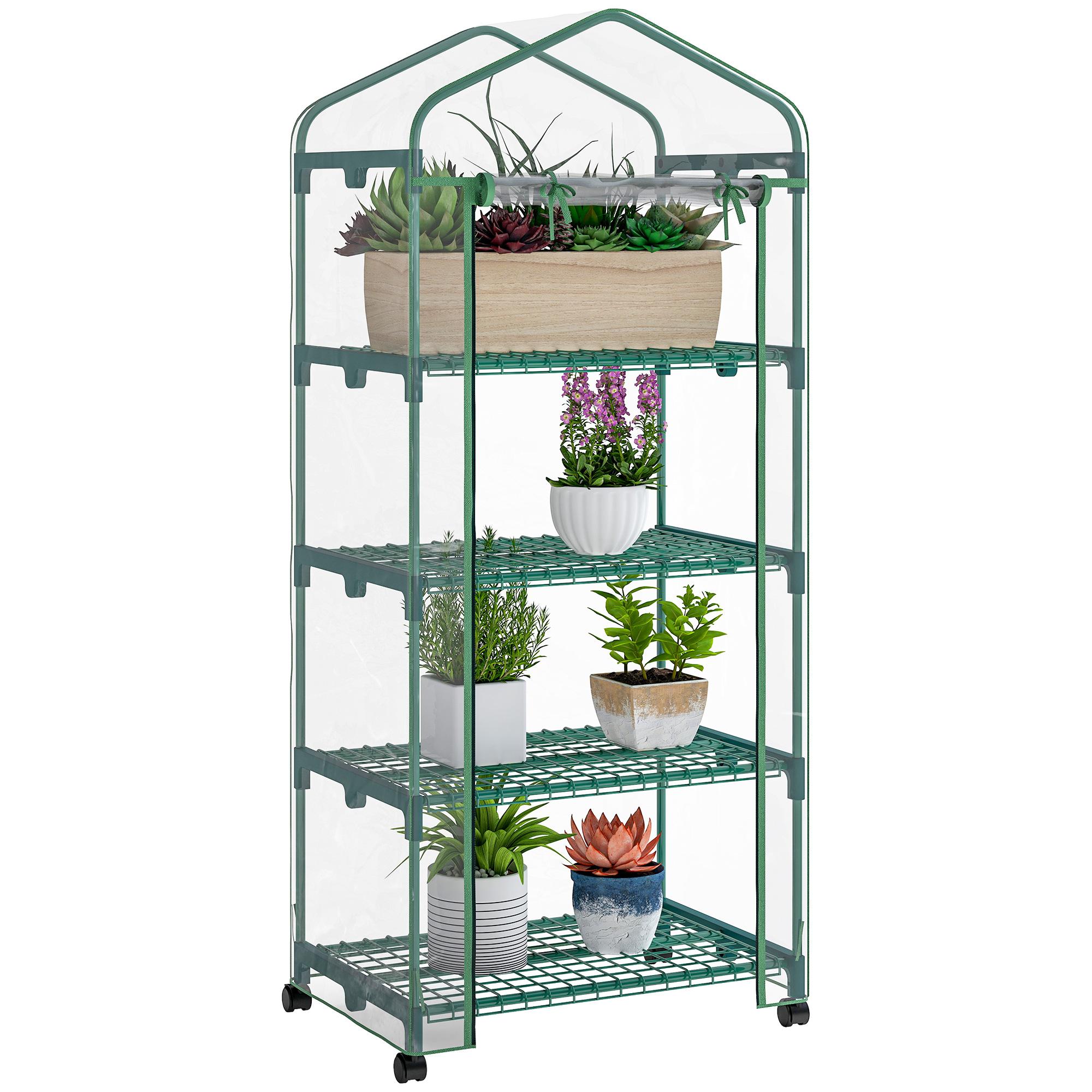 27 inch clear portable greenhouse with 4 tiers