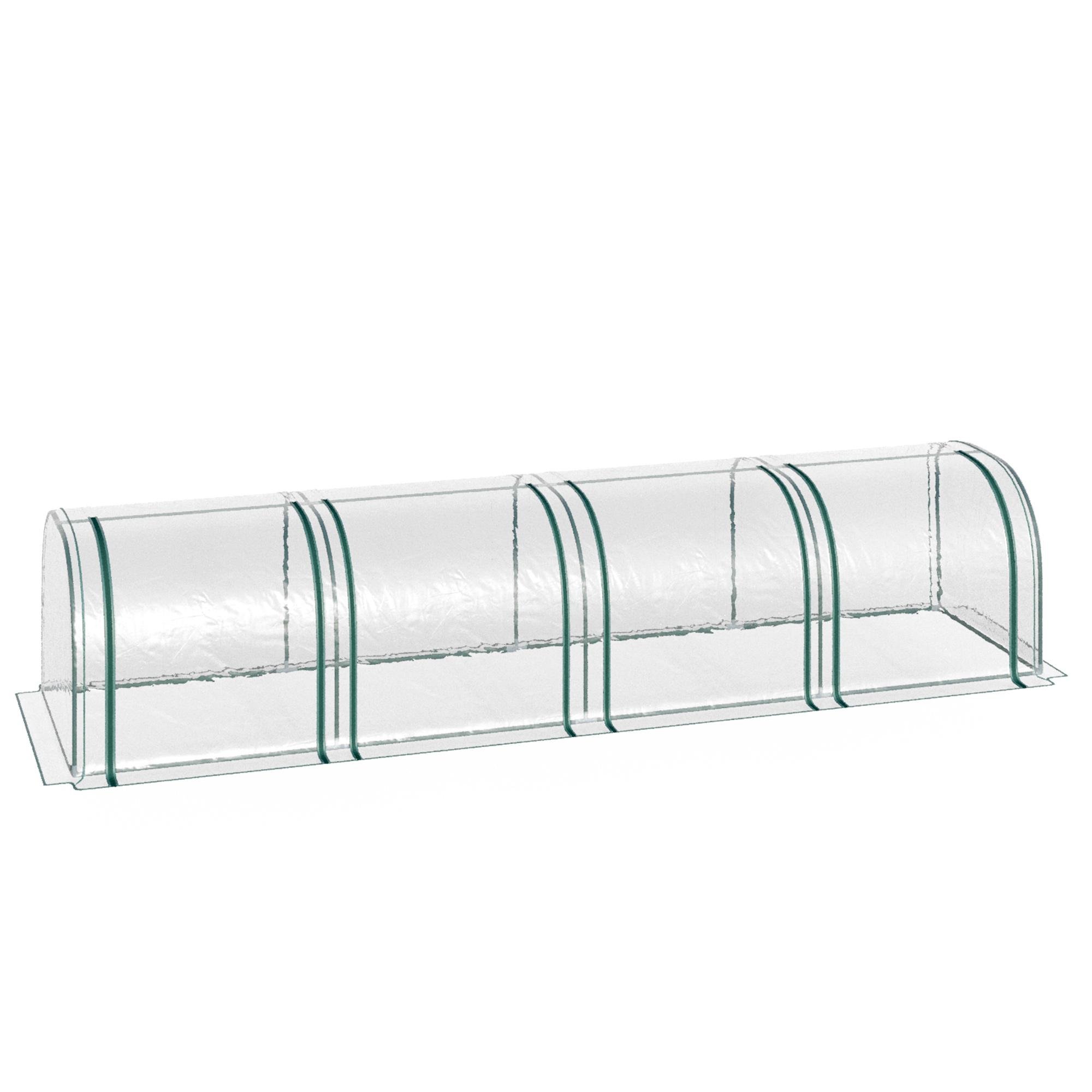 Clear Portable Mini Greenhouse with Four Zipped Doors