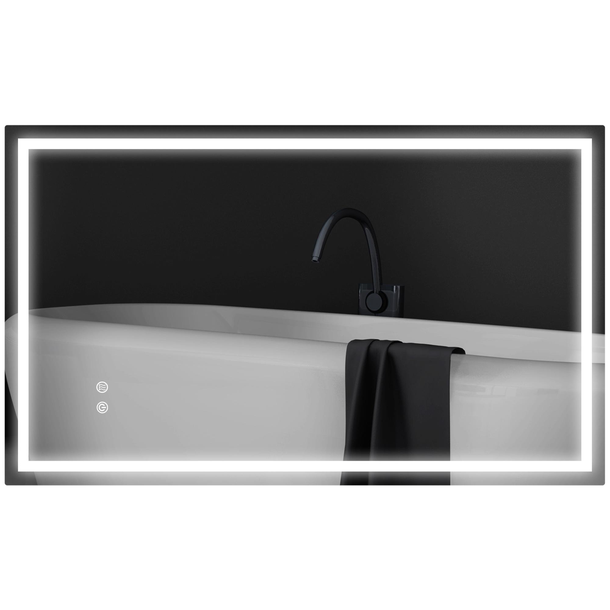 Clear 39 Inch LED Mirror with Anti-Fog Lighting