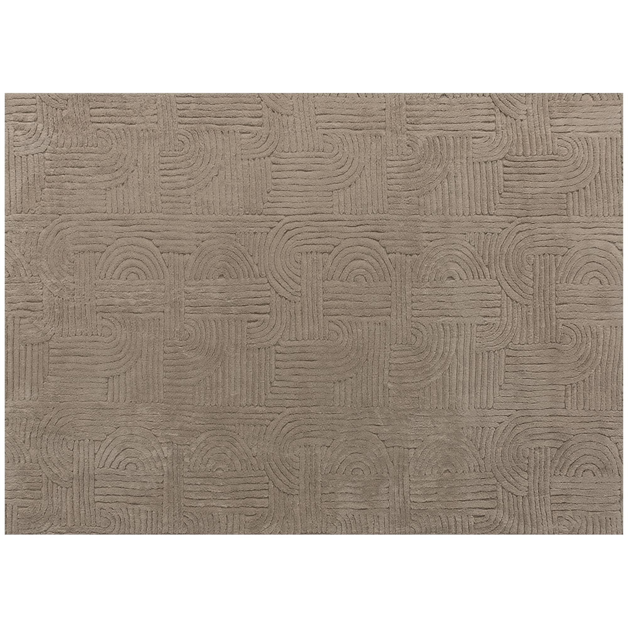 Tan 6x9 Faux Fur Rug with Non-Slip Backing