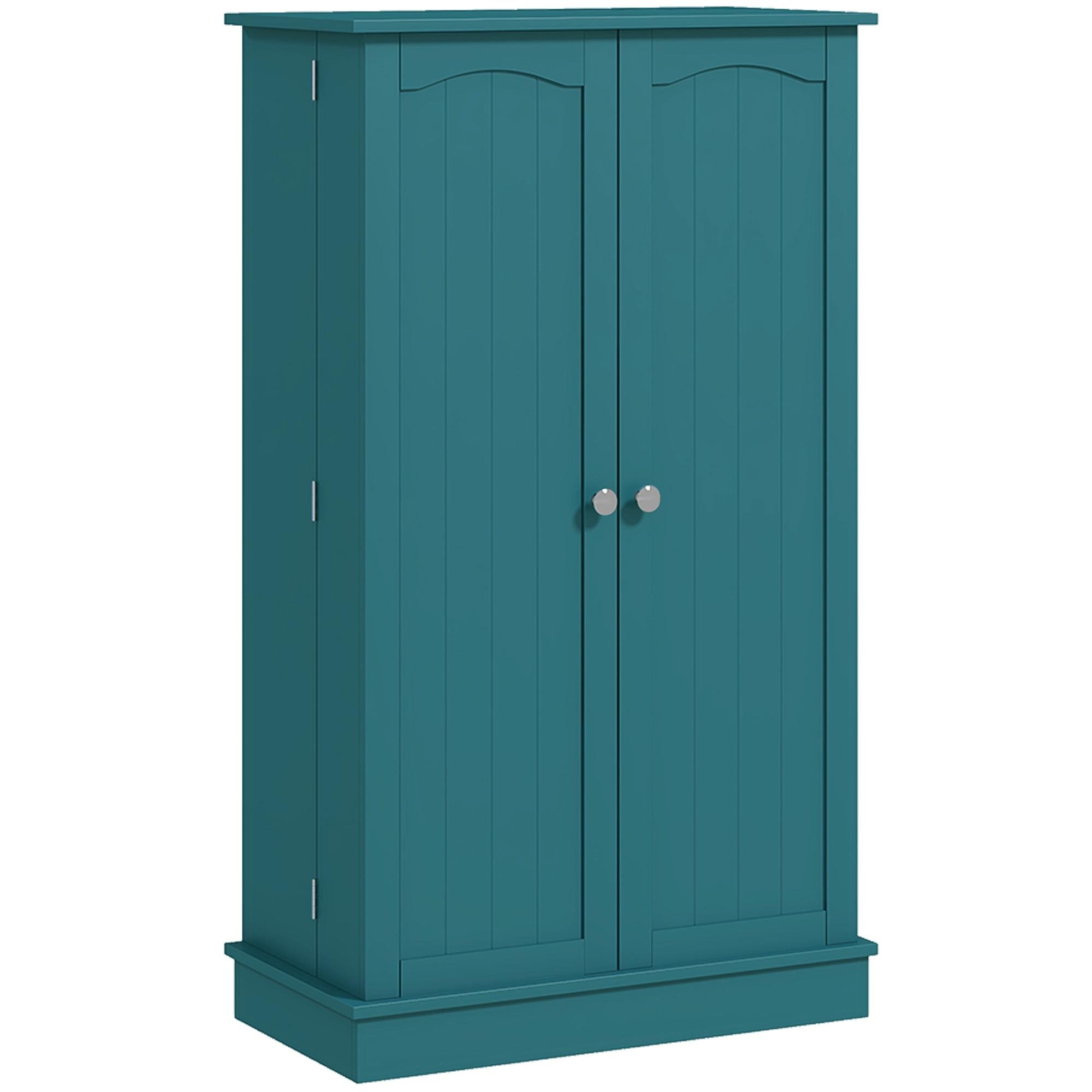 Blue 5-Tier Spice Pantry Cabinet with Adjustable Shelves