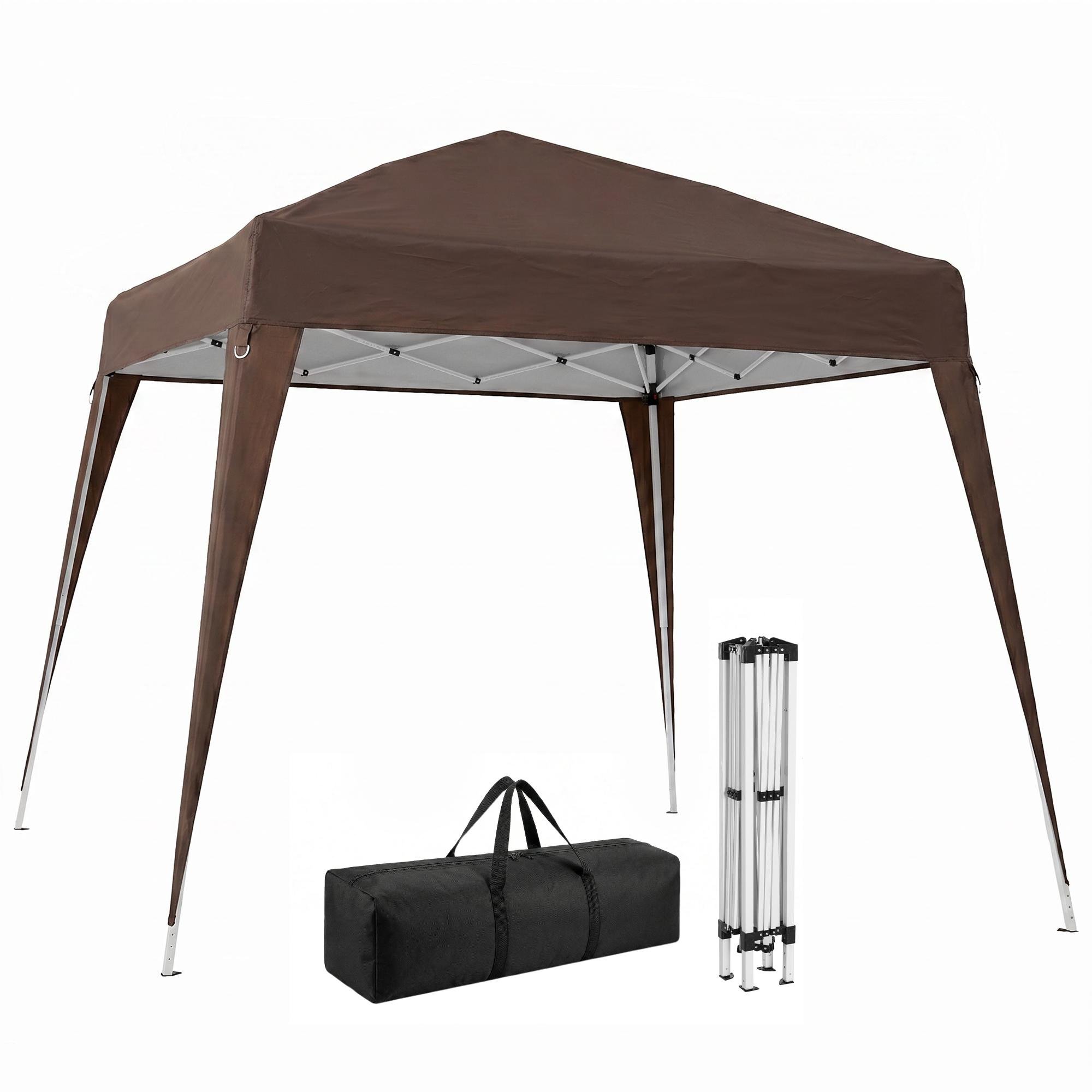 Coffee 8x8 Pop Up Canopy with Carrying Bag