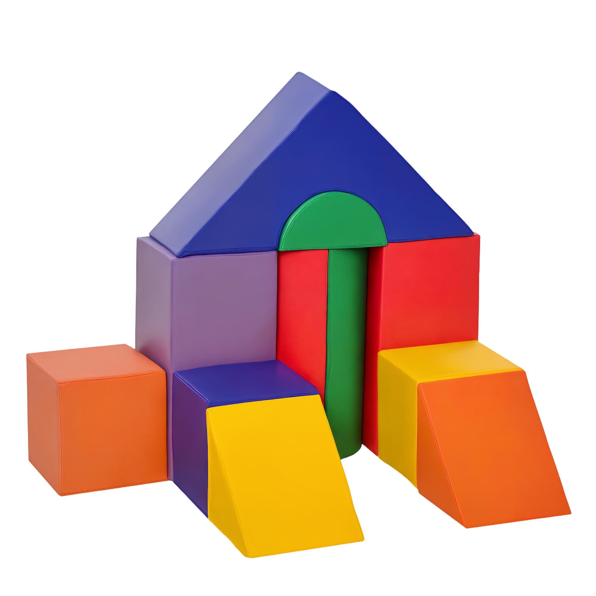 11 Piece Soft Foam Blocks, Multi-Shape Toddler Play Set
