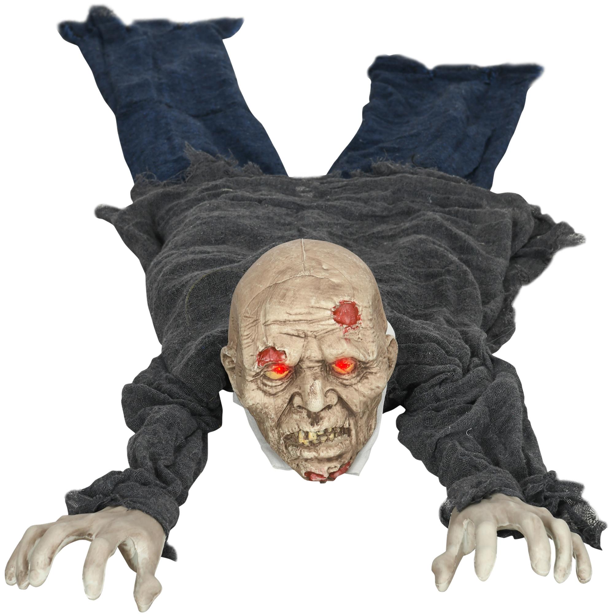 5.2 ft Crawling Zombie with Sound, Motion and Red Eyes