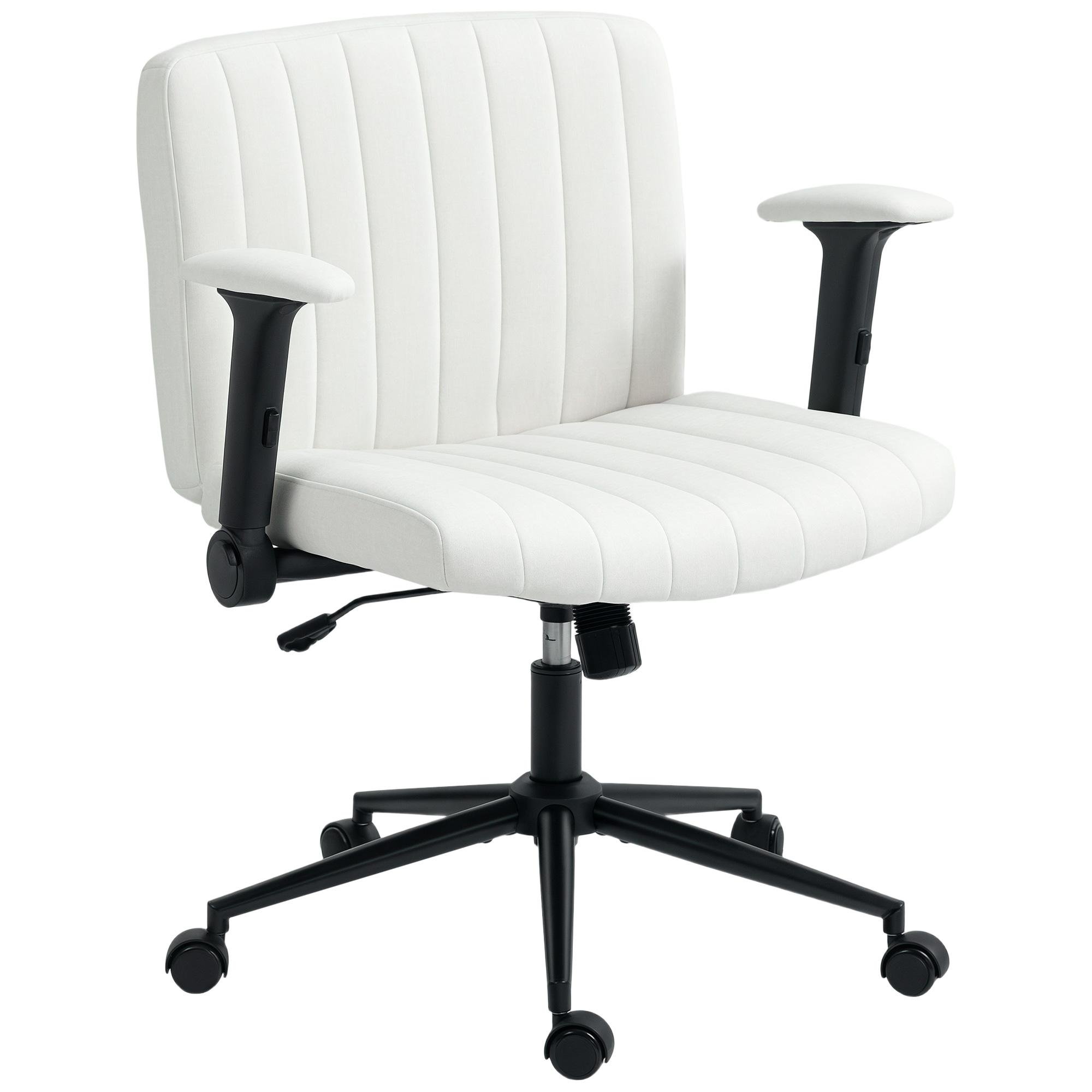 Cream White Criss Cross Chair with Flip-Up Arms