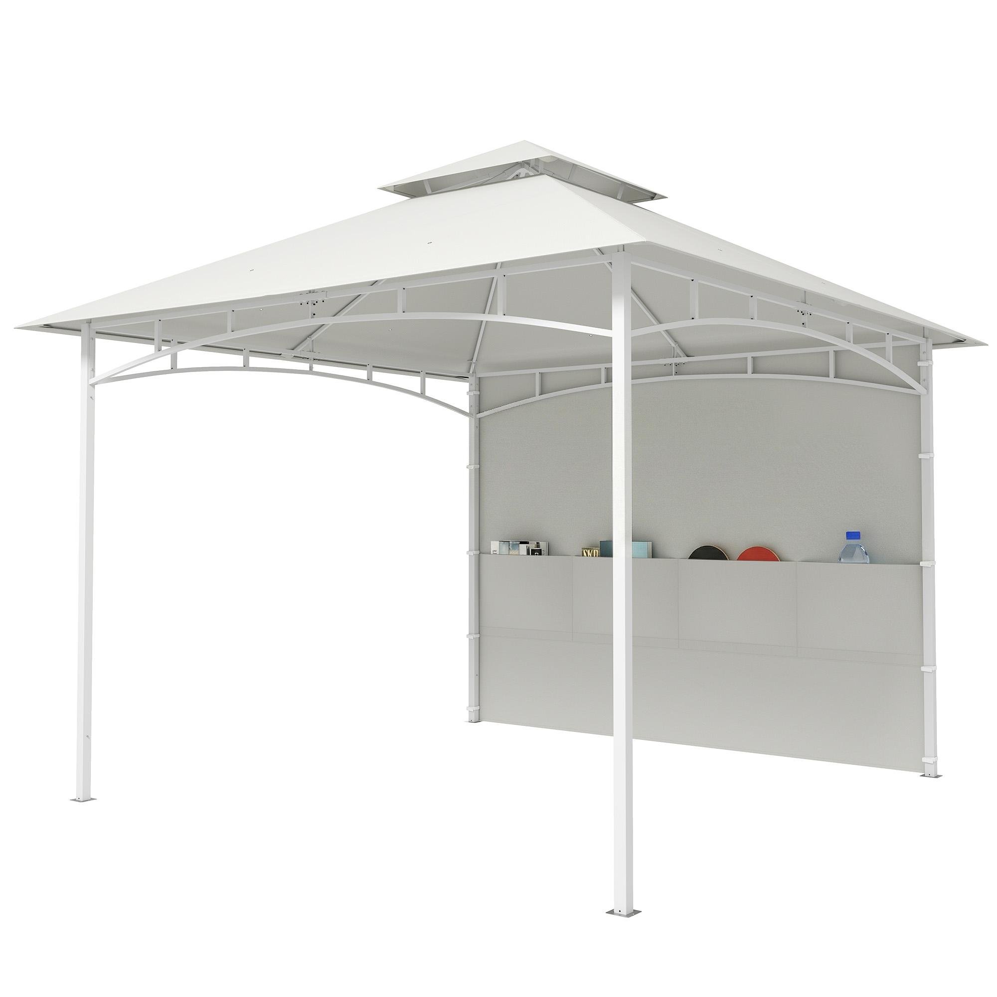 Cream White 10x10 Gazebo with Double Roof, 10' x 10'